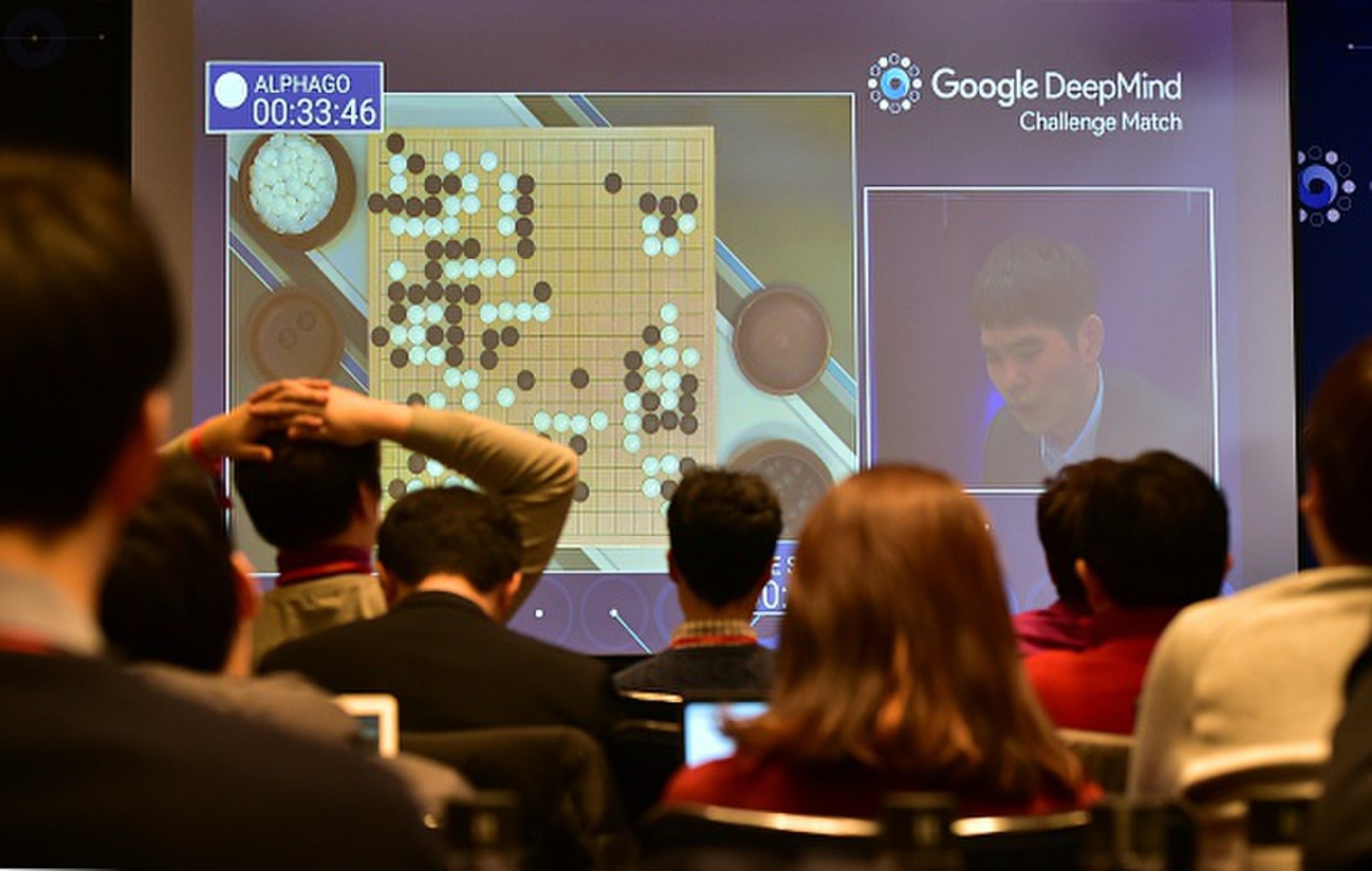 AlphaGo 對奕李世石的人機大賽,作者當時全程觀看即時大賽。(Getty Images) AlphaGo 對奕李世石的人機大賽,作者當時全程觀看即時大賽。(Getty Images)