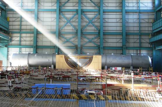 台山核電站1號機組除氧器放置在廠房內。（中廣核網上圖片)