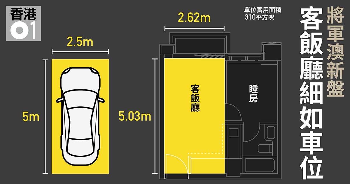 一圖看懂 310平方呎單位有幾大 僅2 3個車位 香港01 社會新聞