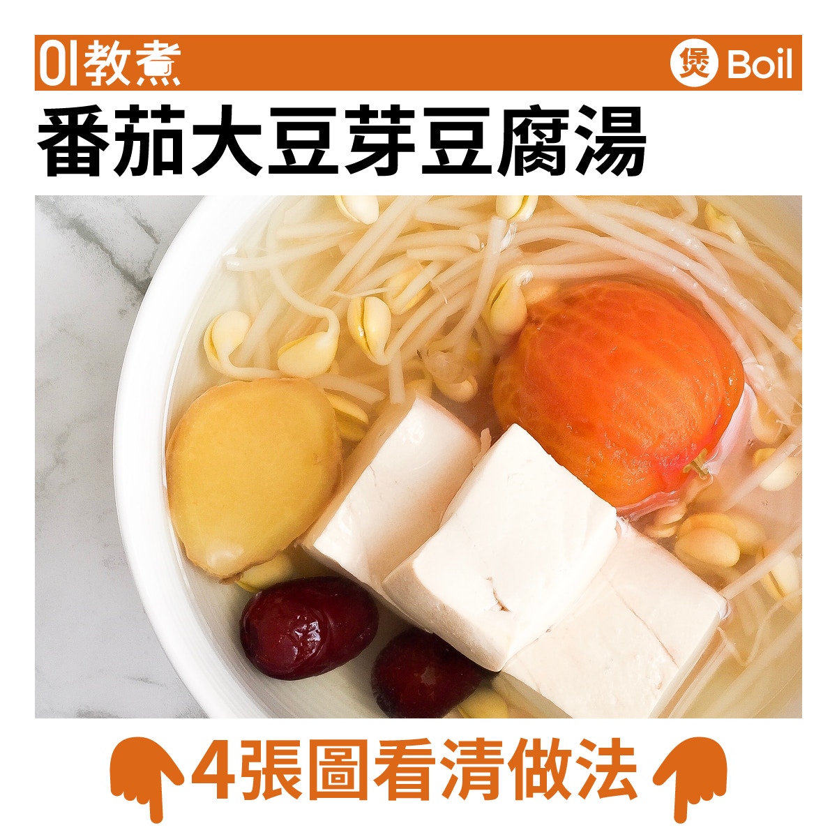 番茄大豆芽豆腐湯食譜