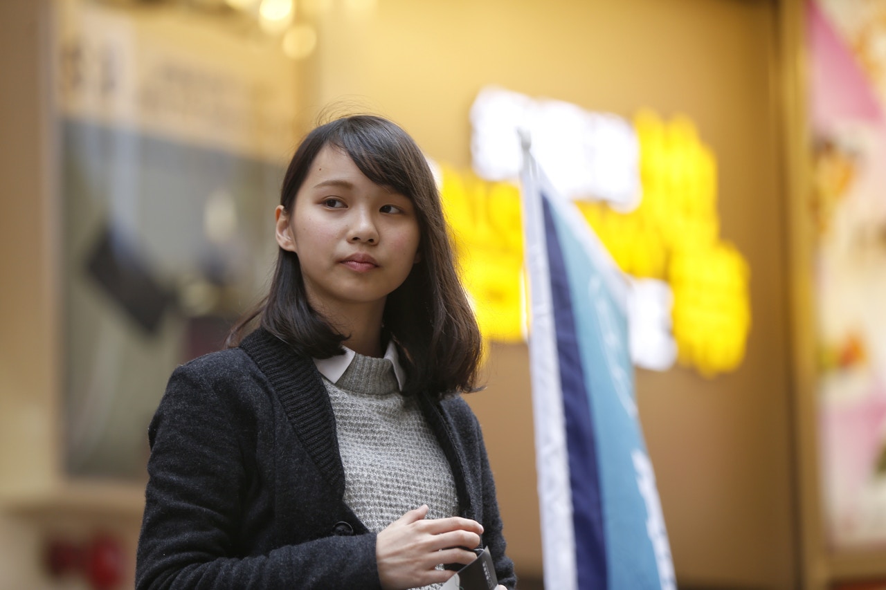 周庭（左）表示，公開辯論是正常不過的事。(張浩維攝)