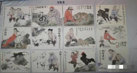 在張雲住所扣押的尚未出售的假冒范曾畫作225幅。（網上圖片）