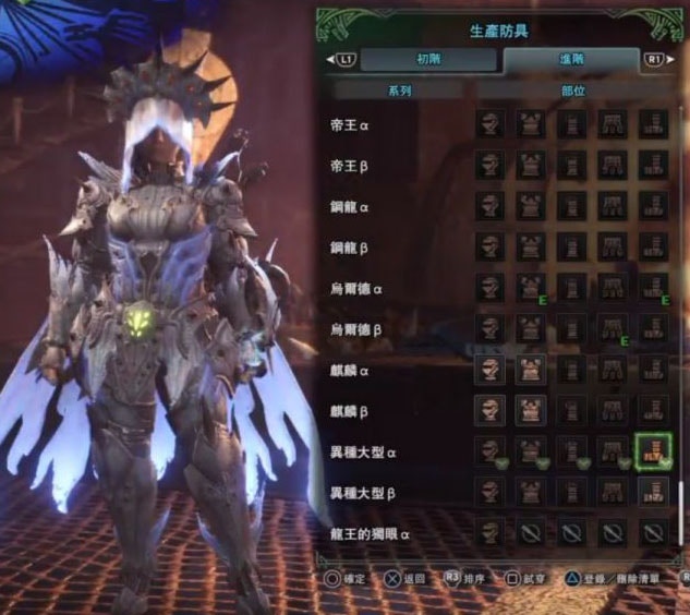 Monster Hunter World攻略 上位神級防具裝備圖鑑 附艾露貓裝