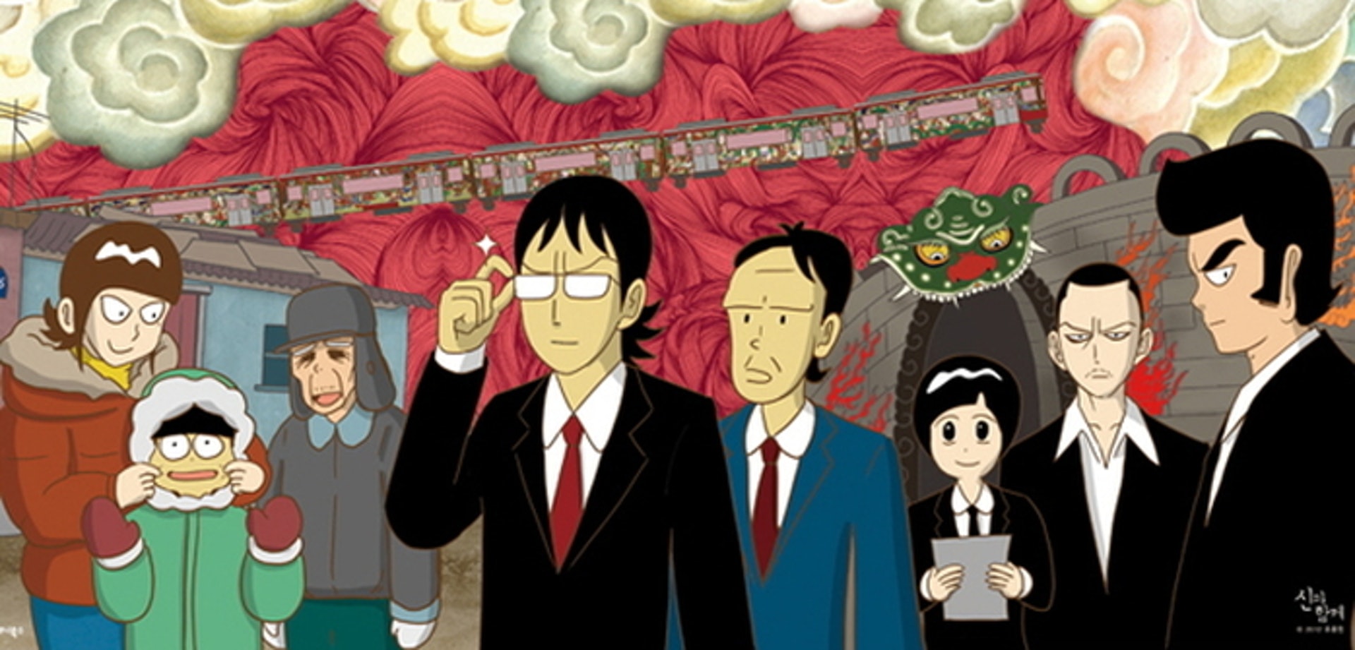 在網絡漫畫平台Naver Webtoon連載的《與神同行》橫掃漫畫獎。(網上圖片) 在網絡漫畫平台Naver Webtoon連載的《與神同行》橫掃漫畫獎。(網上圖片)