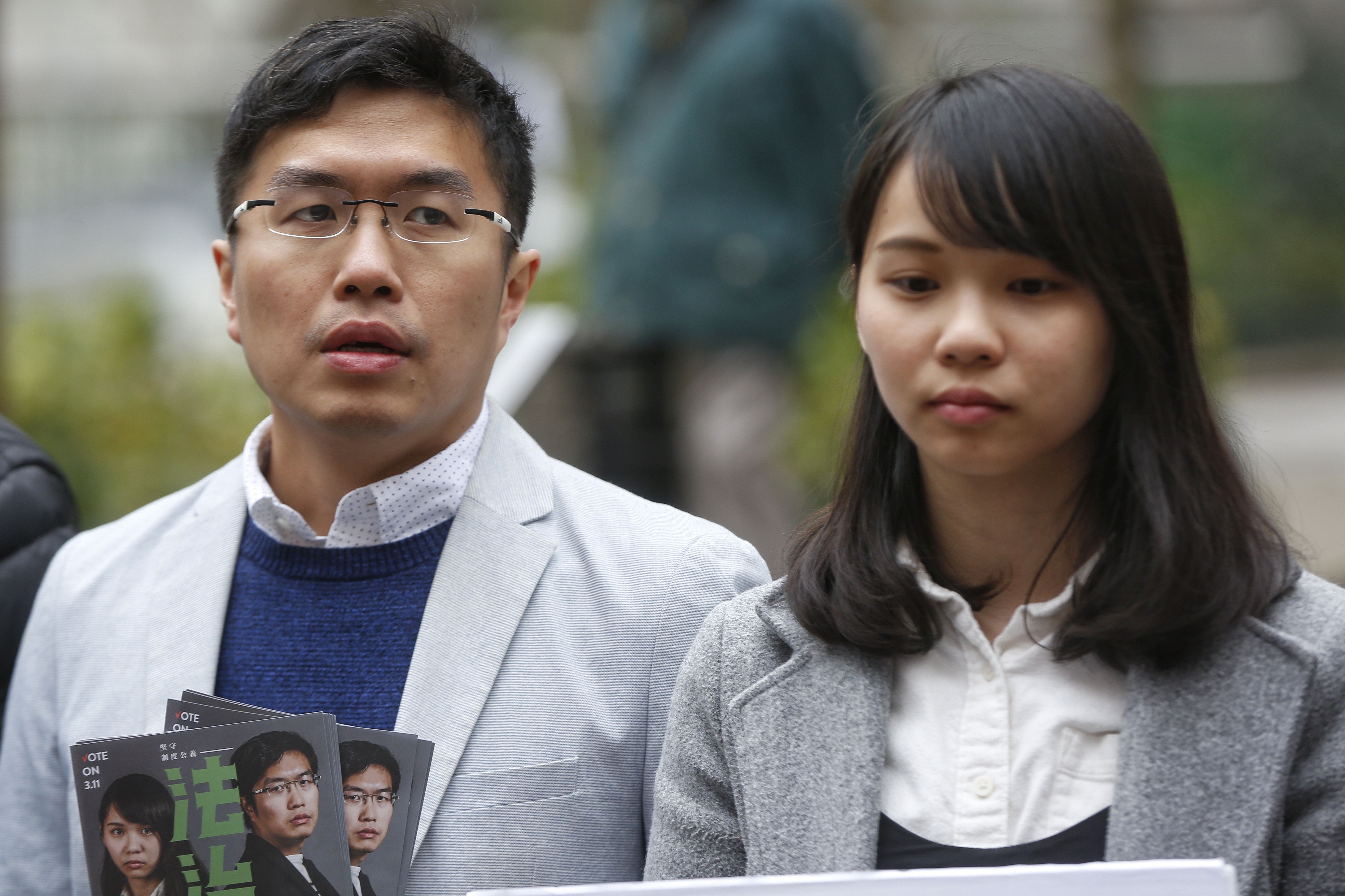 【立會補選】區諾軒港島街站宣傳　講政見不會遮掩　不擔心被DQ