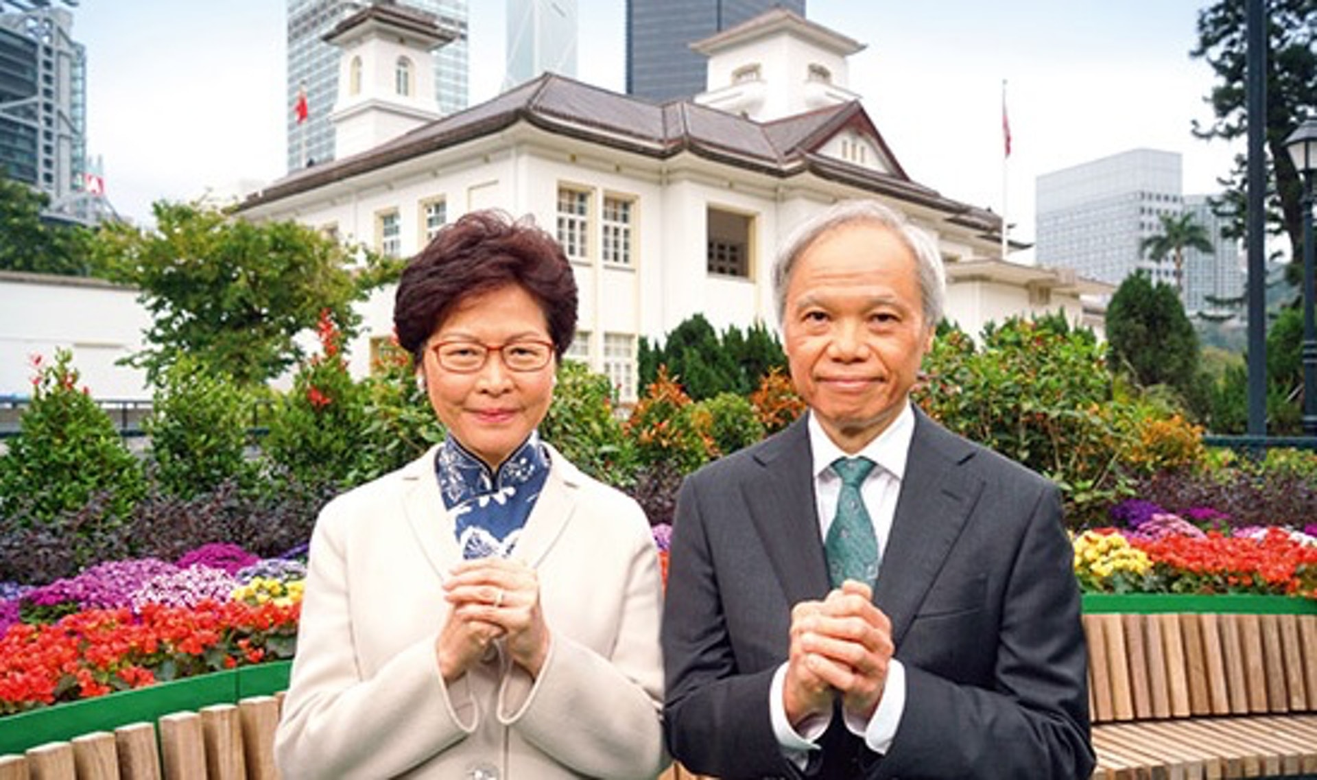 特首林鄭月娥賀年短片於年三十發布。(政府網站) 特首林鄭月娥賀年短片於年三十發布。(政府網站)