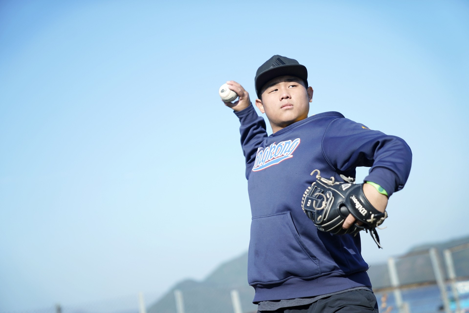 溫子賢，16歲，球齡9年，平日最愛聽衛蘭的《大哥》。（潘思維攝）