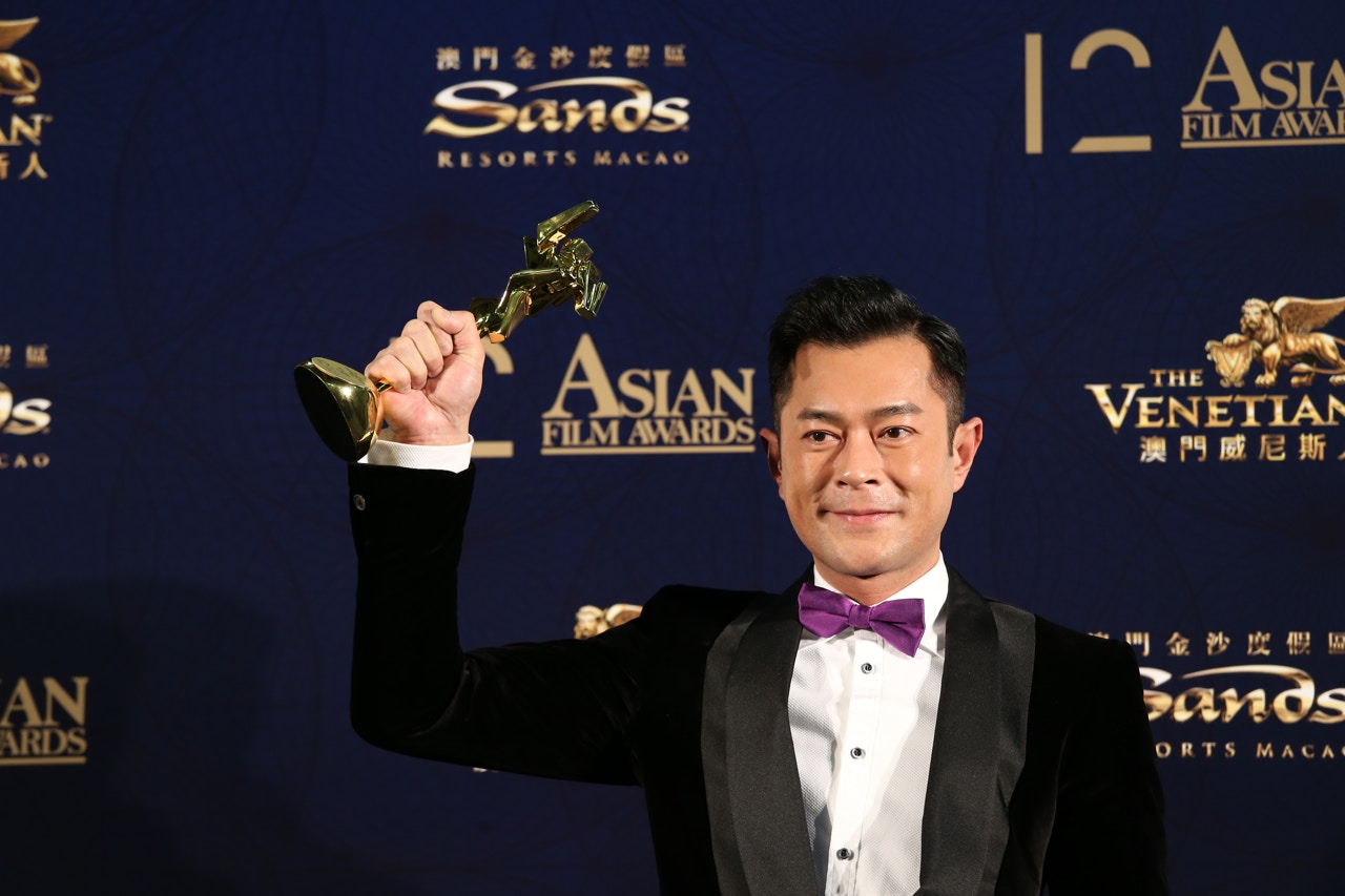 古仔入行25年演技終於備受肯定，早前憑《殺破狼．貪狼》連奪3個影帝。圖為《亞洲電影大獎》。（資料圖片）