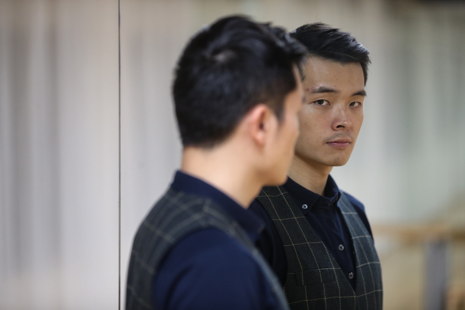 吳森雋稱，自己作為一個升斗市民，認為這次是難得的機會向政府表達意見，他稱「餐廳嘅食客會知道碟餸好唔好味，但我想行入廚房了解碟餸係點煮。」（羅君豪攝）