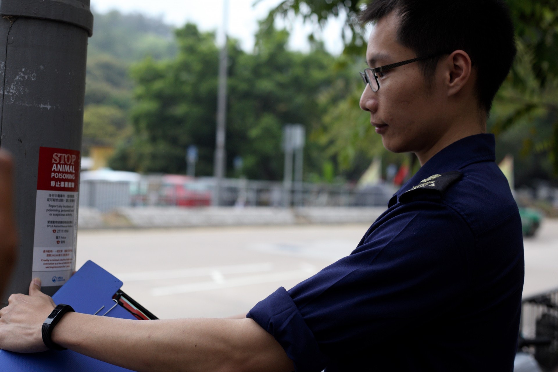 愛護動物協會檢核部高級督察林冠豪。(賴俊傑攝)