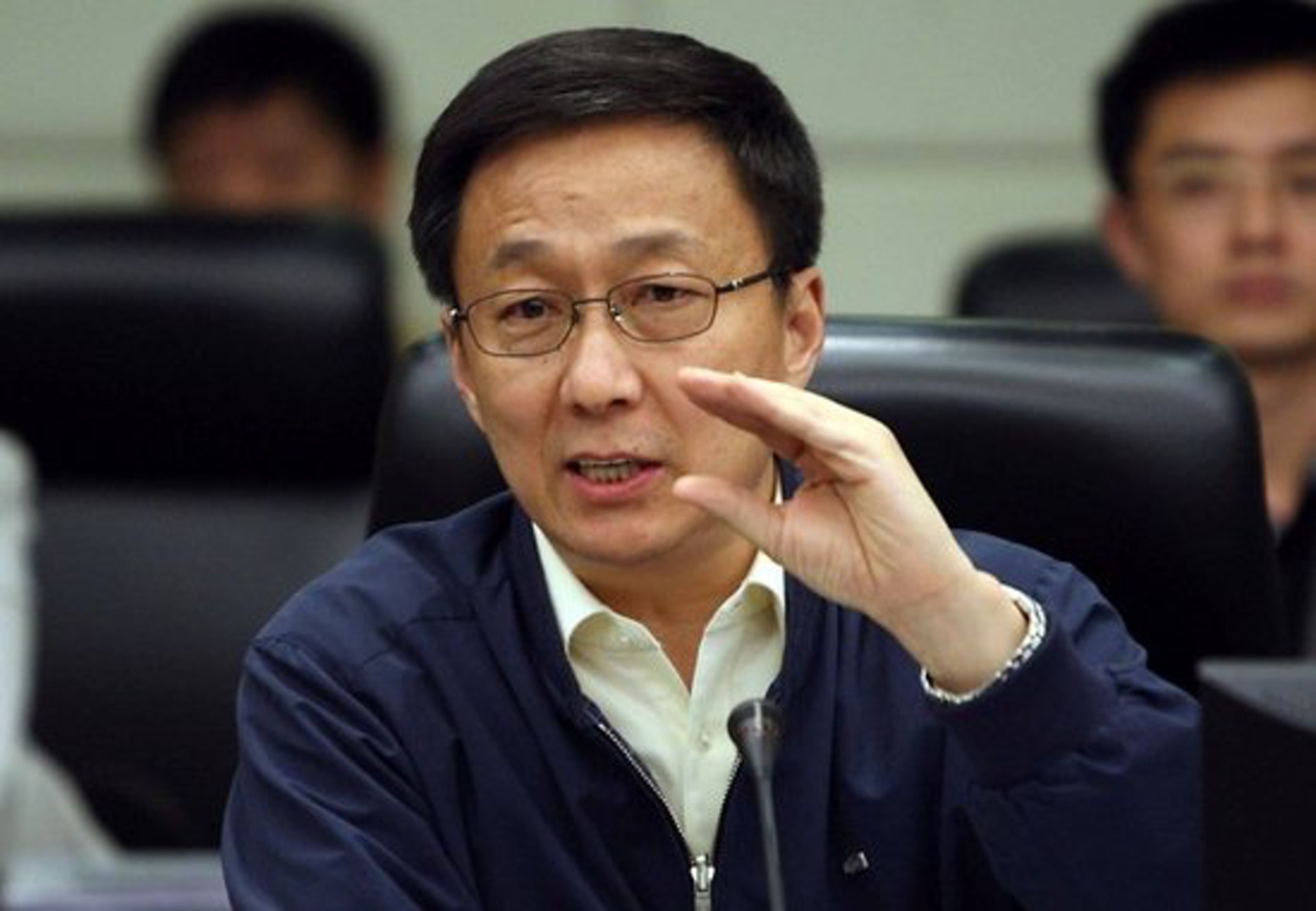 盛傳擔任中央港澳工作協調小組組長的韓正,會否來港為港珠澳大橋主持開幕式?(資料圖片)