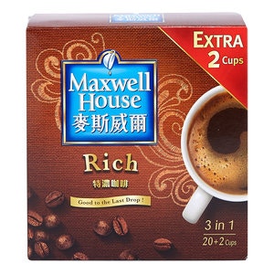 麥斯威爾Maxwell House特濃三合一即溶咖啡（網上圖片）