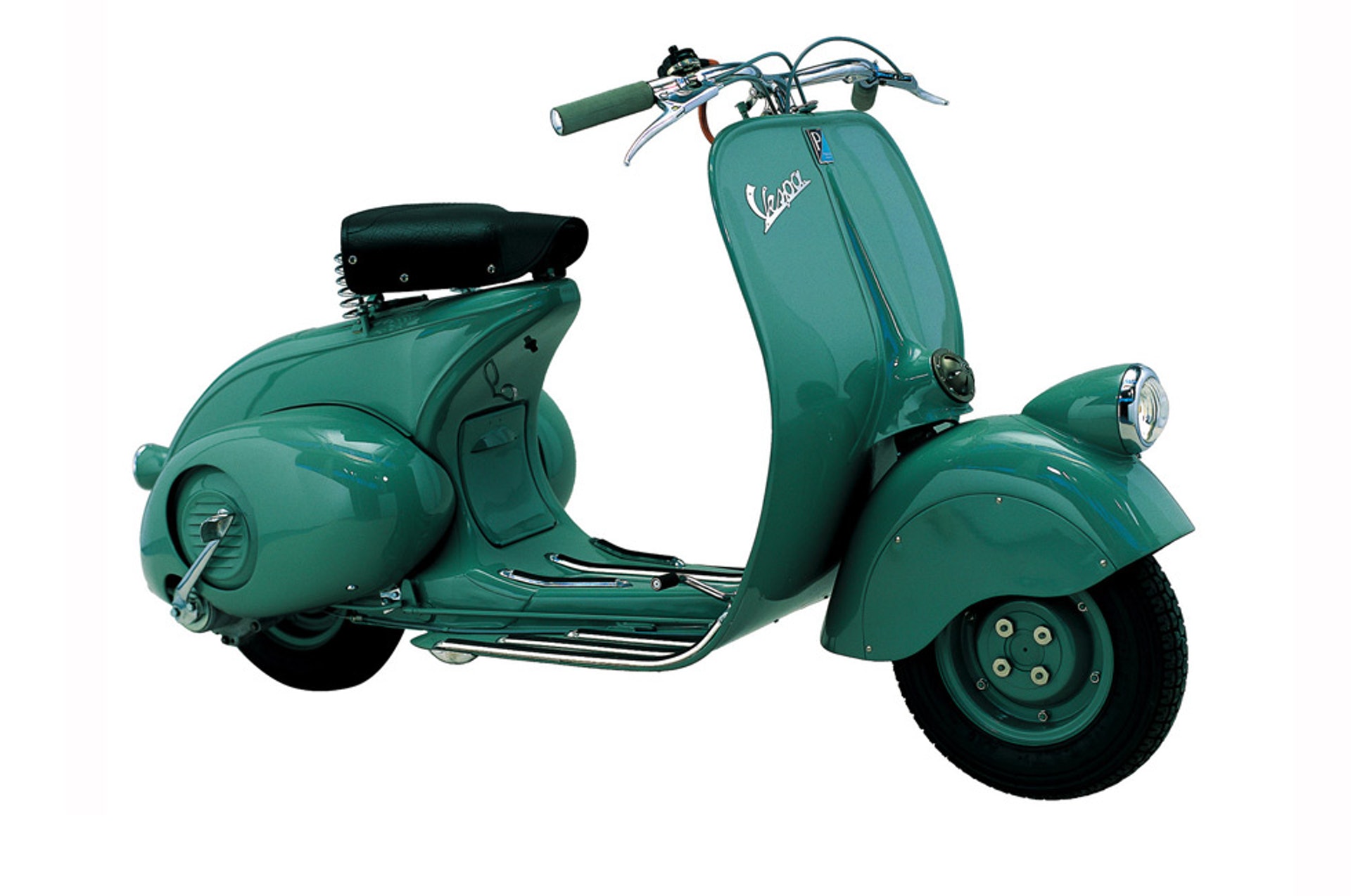 元祖Vespa 98的外型有如一隻黃蜂,Vespa之名也因此而來。(Vespa) 元祖Vespa 98的外型有如一隻黃蜂,Vespa之名也因此而來。(Vespa)