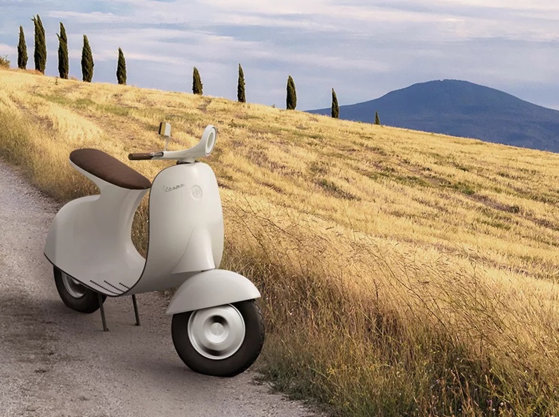 意大利設計師以初代Vespa 98為藍本,塑造純電能未來Vespa的模樣。(Giulio Lacchetti) 意大利設計師以初代Vespa 98為藍本,塑造純電能未來Vespa的模樣。(Giulio Lacchetti)
