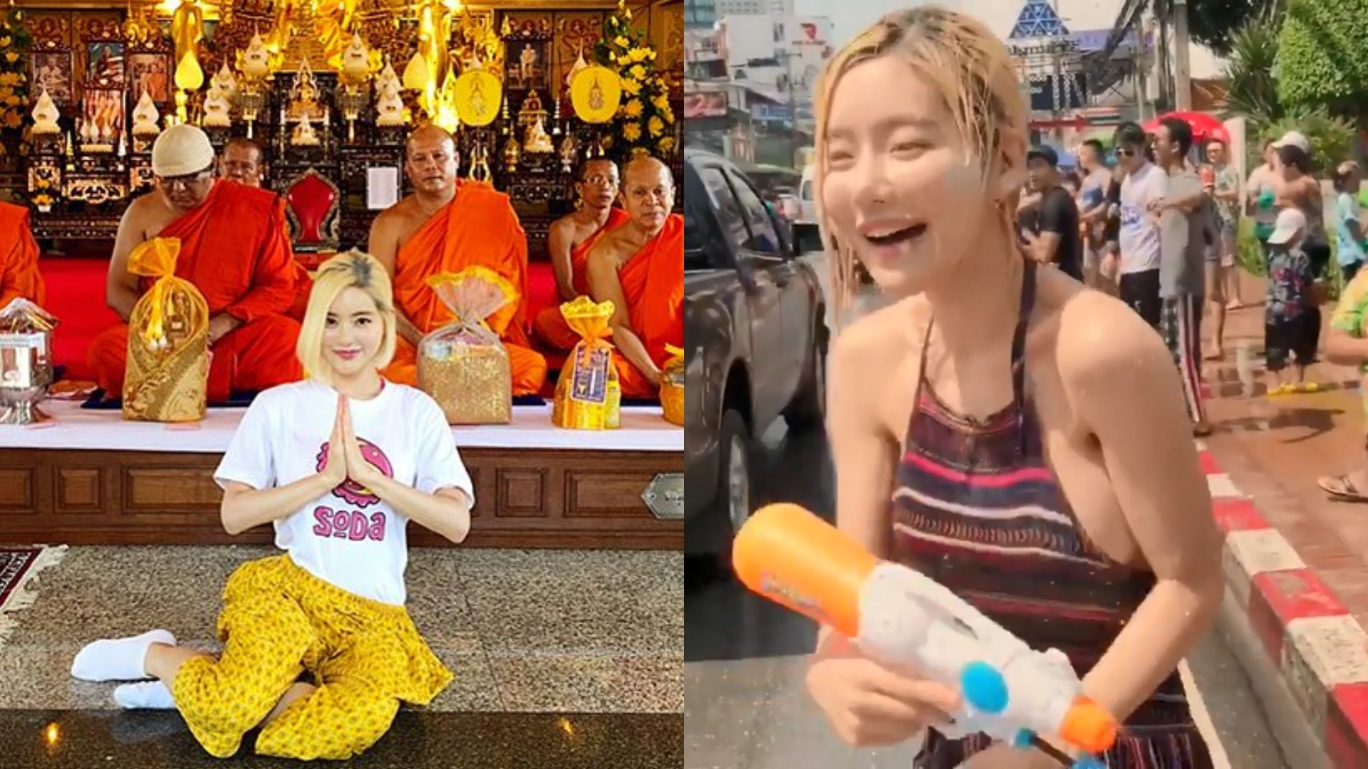 DJ Soda泰國潑水節大露背晒好身材　粉絲：視線只集中在某個地方
