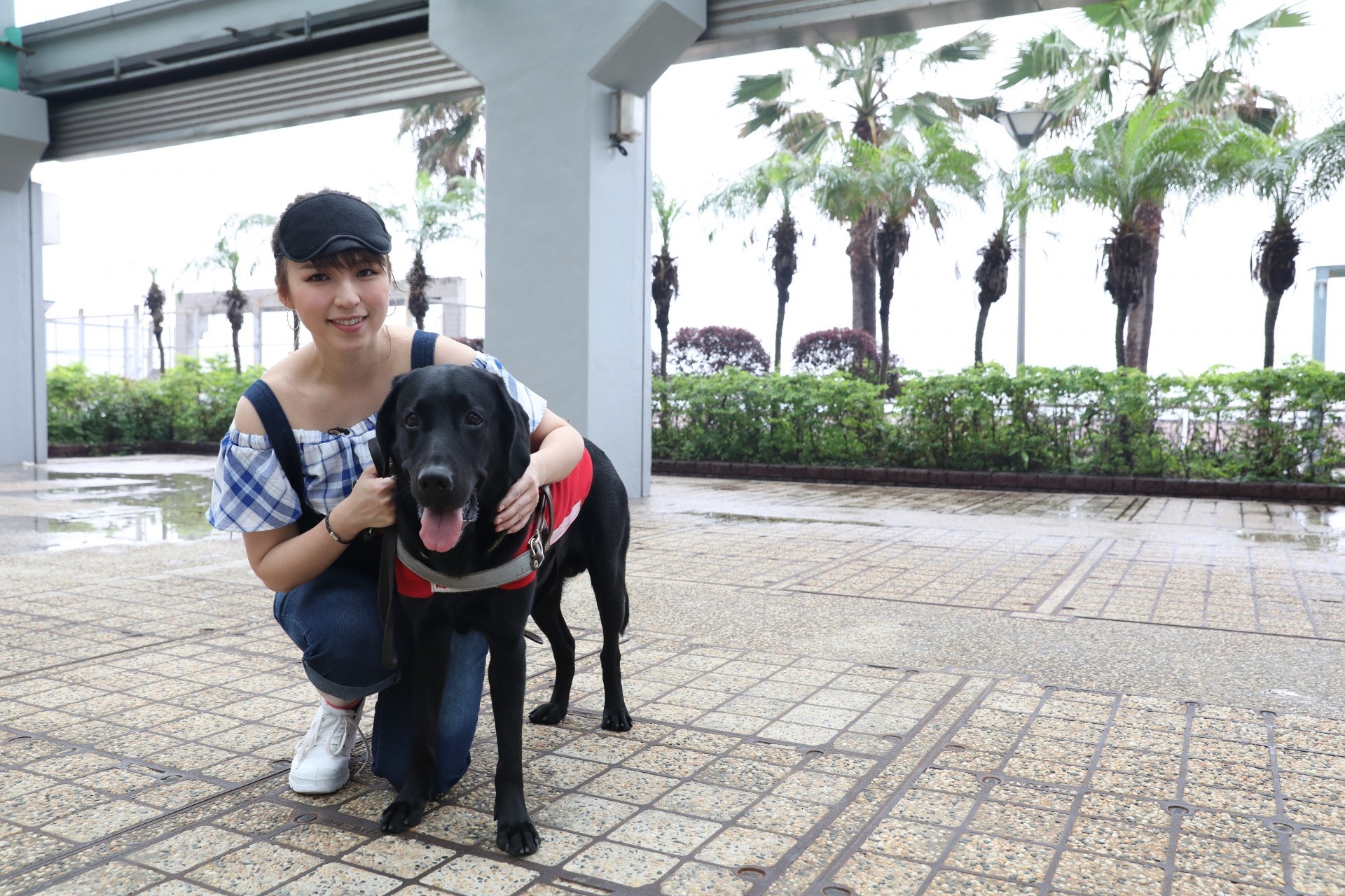 阿雪表示在是次實測前已知導盲犬的工作不容易,實測後更明白導盲犬的工作充滿挑戰。(麥錫倫攝)