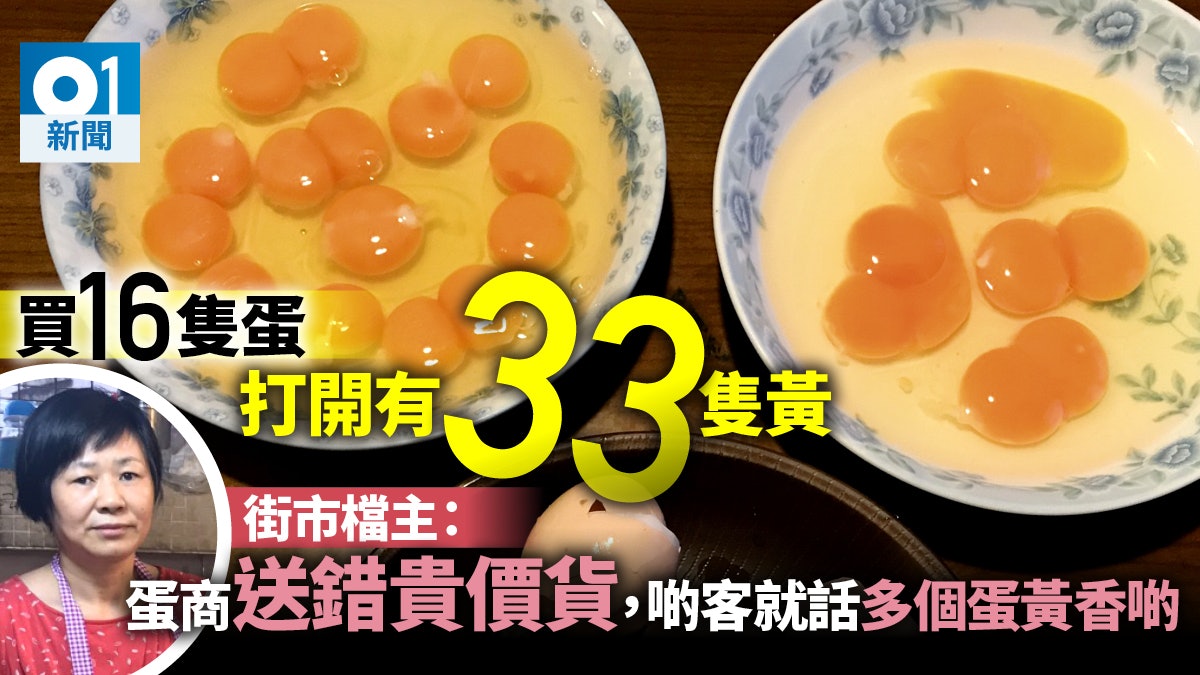 【多黃出奇蛋】市民買16隻湖北蛋 驚見孖卵、三卵佔15隻