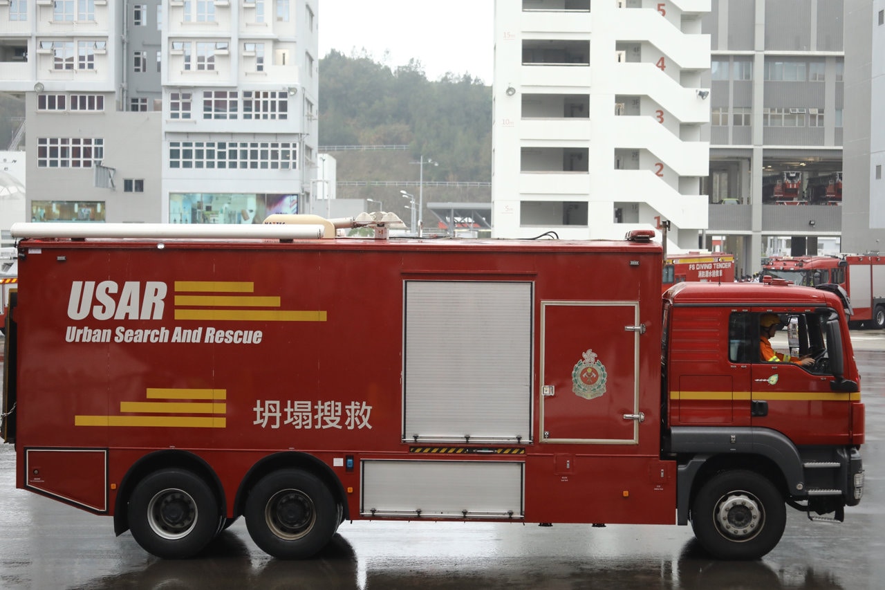 消防處150周年 18消防車齊亮相高鐵火警專用軌路兩用車登場 香港01 社會新聞