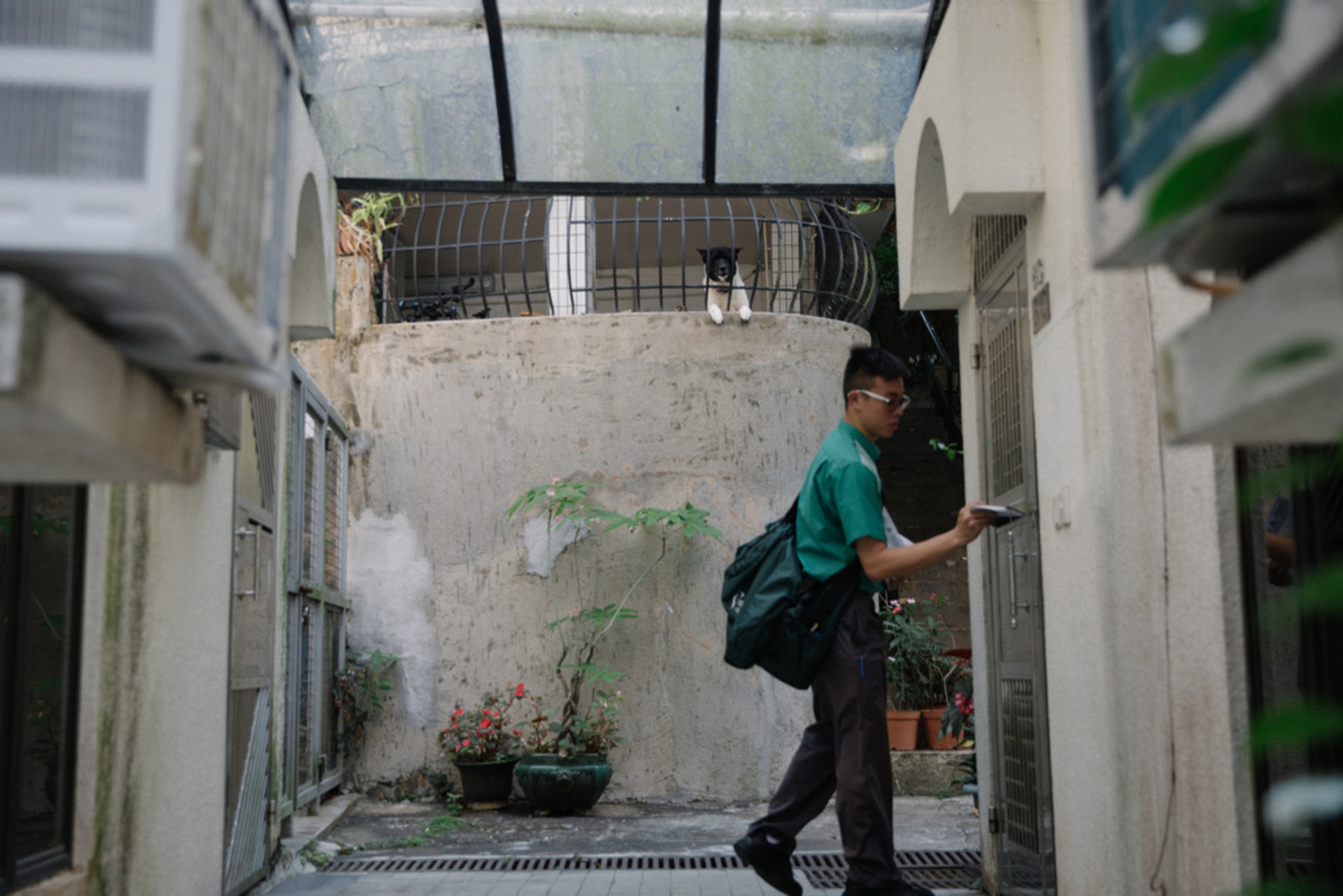 郵差何俊杰入行兩年,主要負責在火炭派信。(梁鵬威攝) 郵差何俊杰入行兩年,主要負責在火炭派信。(梁鵬威攝)