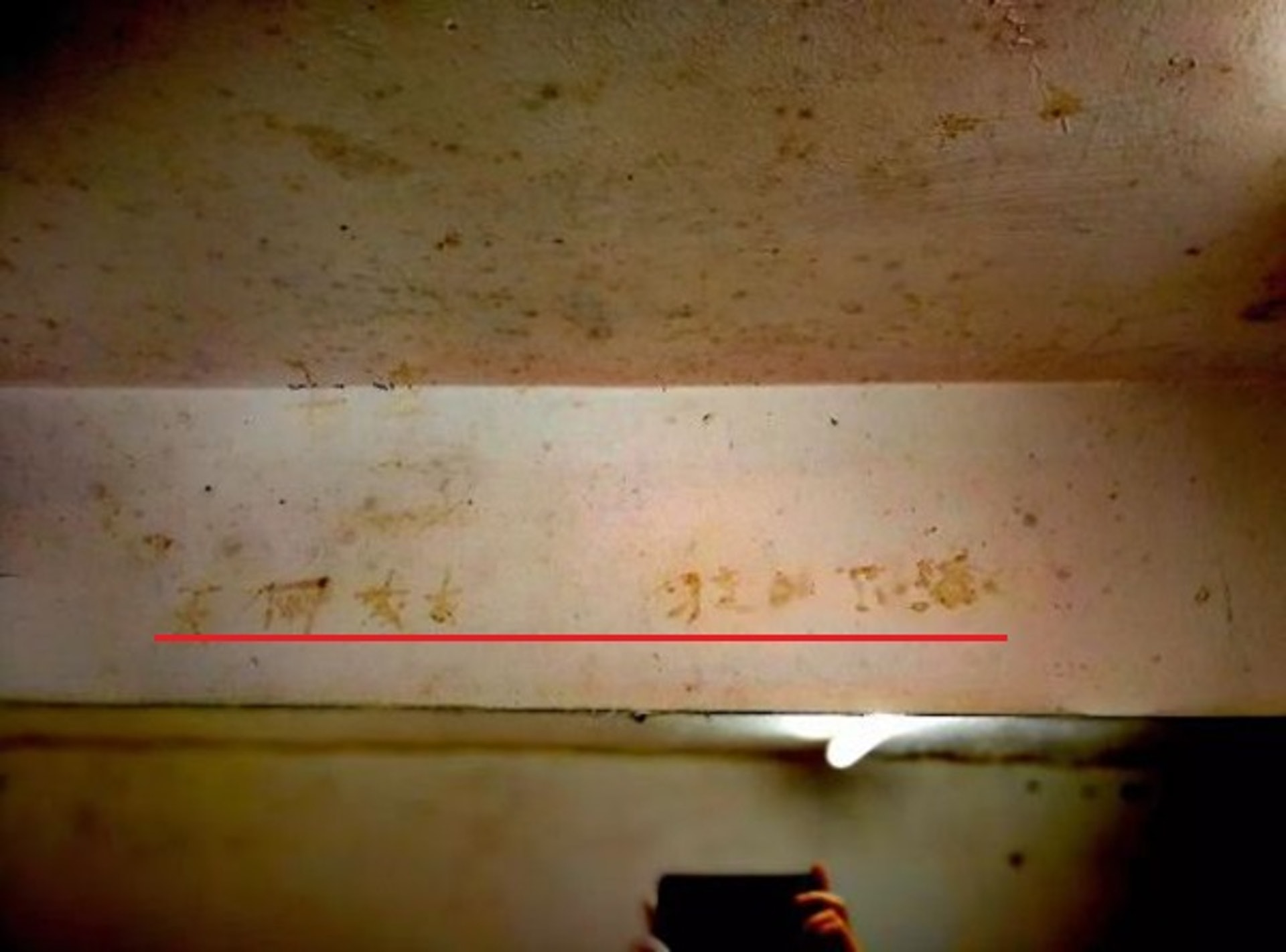 倪家人在車庫牆上刻字:天網恢恢,疏而不漏。(網絡圖片) 倪家人在車庫牆上刻字:天網恢恢,疏而不漏。(網絡圖片)
