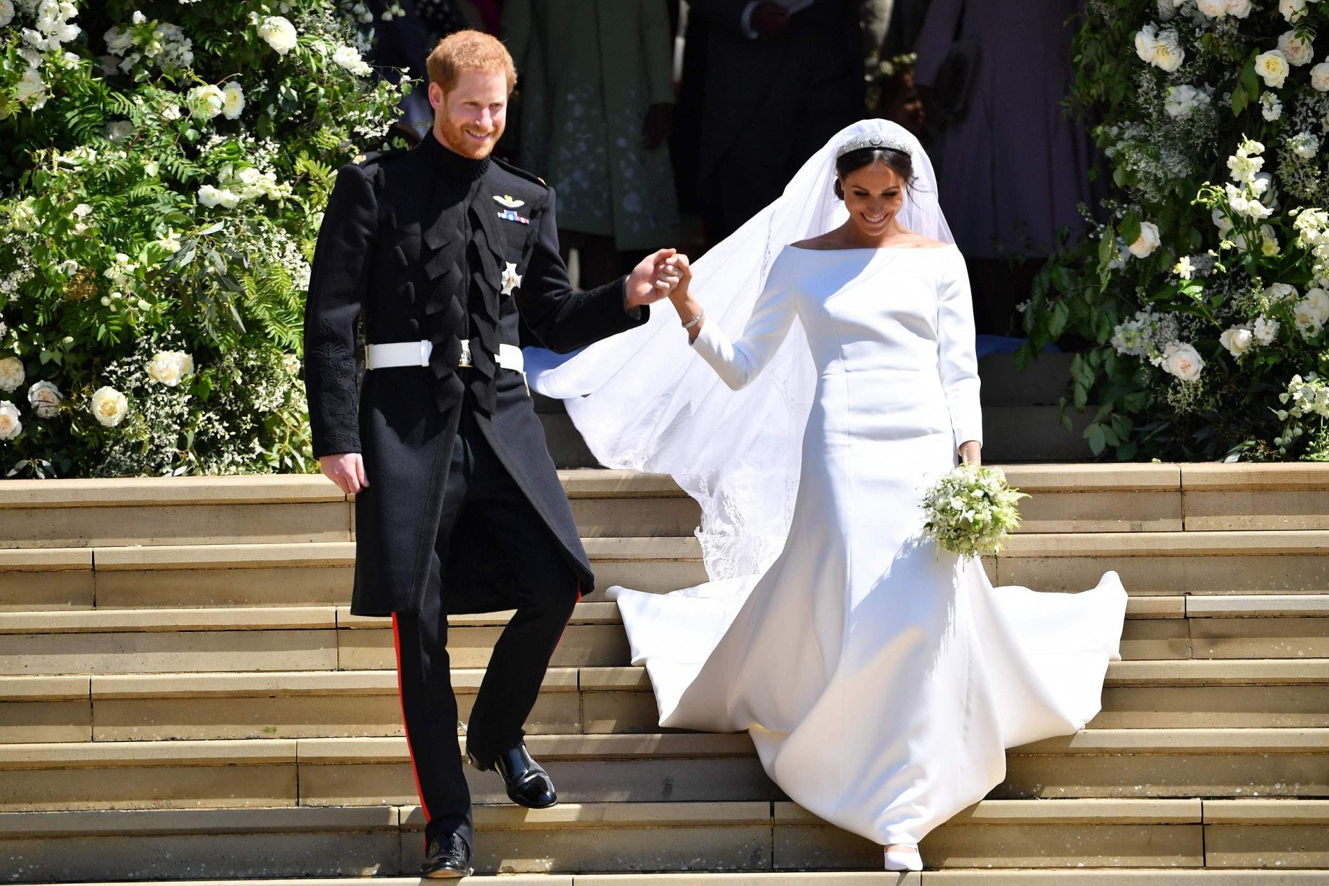 哈里王子與演員梅根馬克爾（Meghan Markle）於昨日結婚，成為國際大事。（視覺中國）