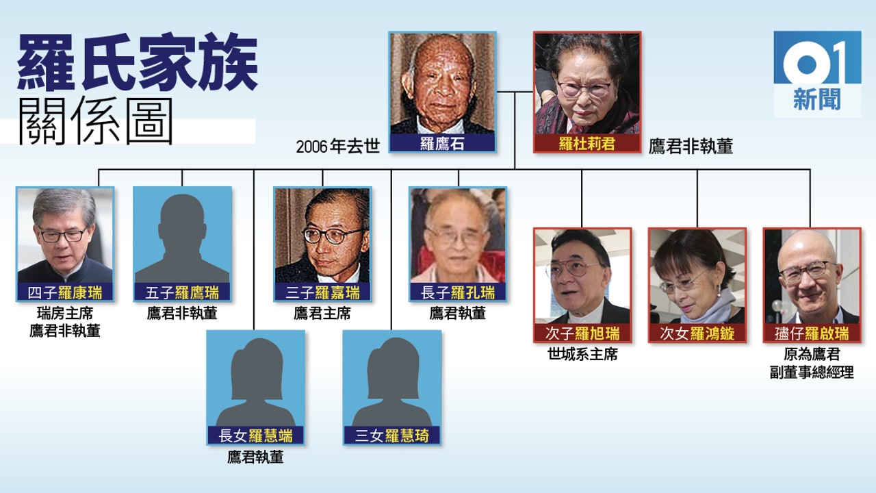 羅氏家族的關係圖。 羅氏家族的關係圖。