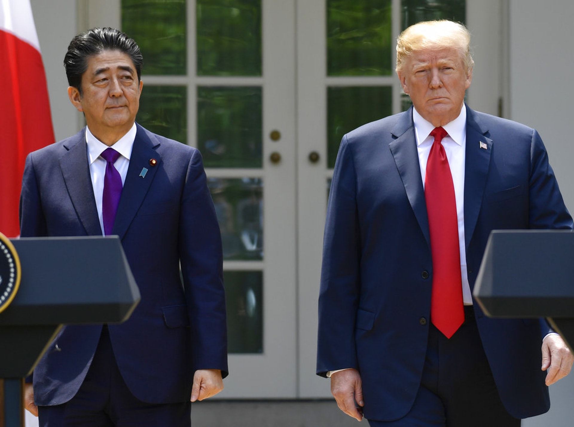 安倍晉三在兩個月內第二次訪美,繼4月會面後,他於6月7日與特朗普再次會晤。(美聯社) 安倍晉三在兩個月內第二次訪美,繼4月會面後,他於6月7日與特朗普再次會晤。(美聯社)