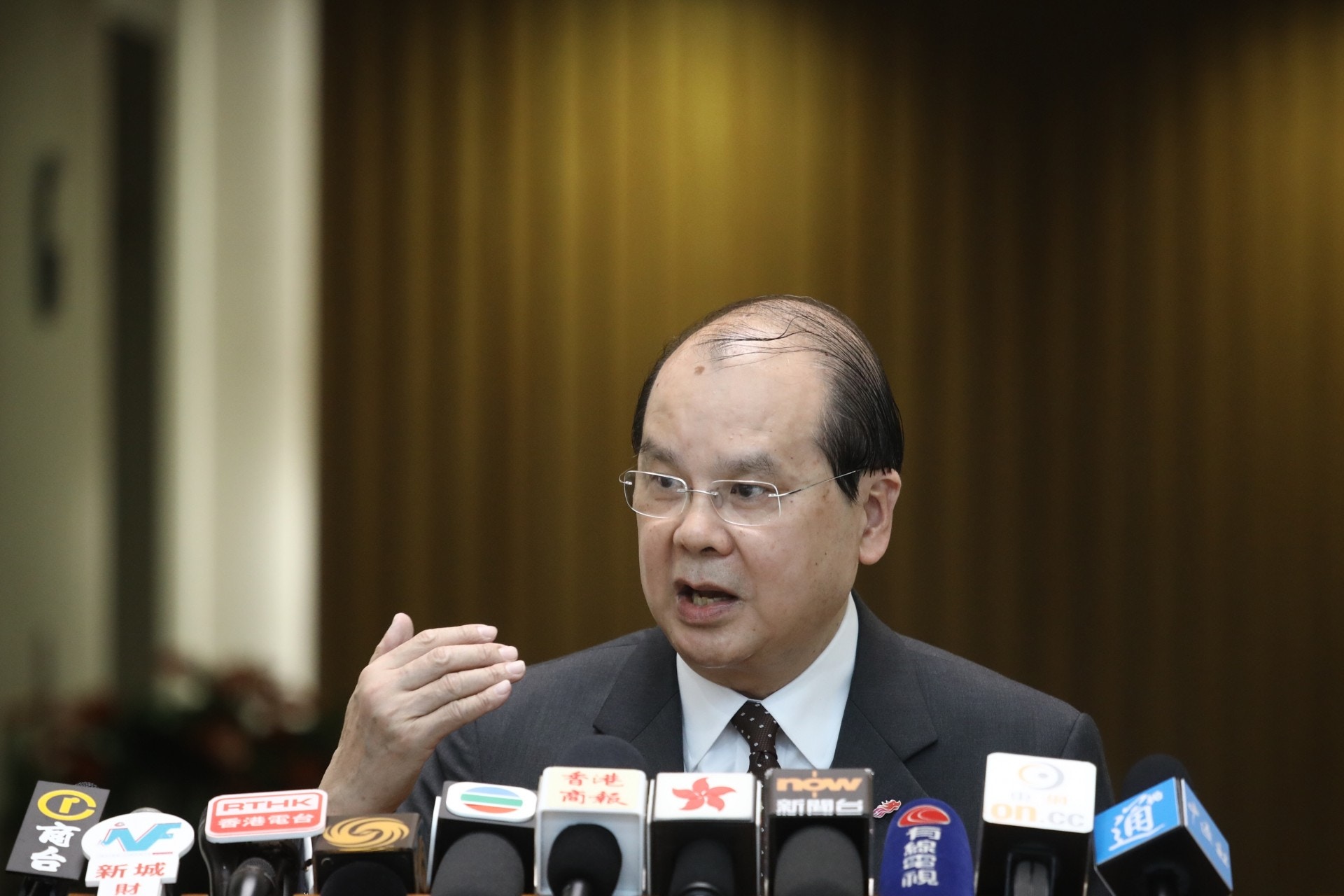 即將成立的獨立調查委員會，張建宗指政府過去七天已馬不停蹄進行前期工作。（盧翊銘攝）