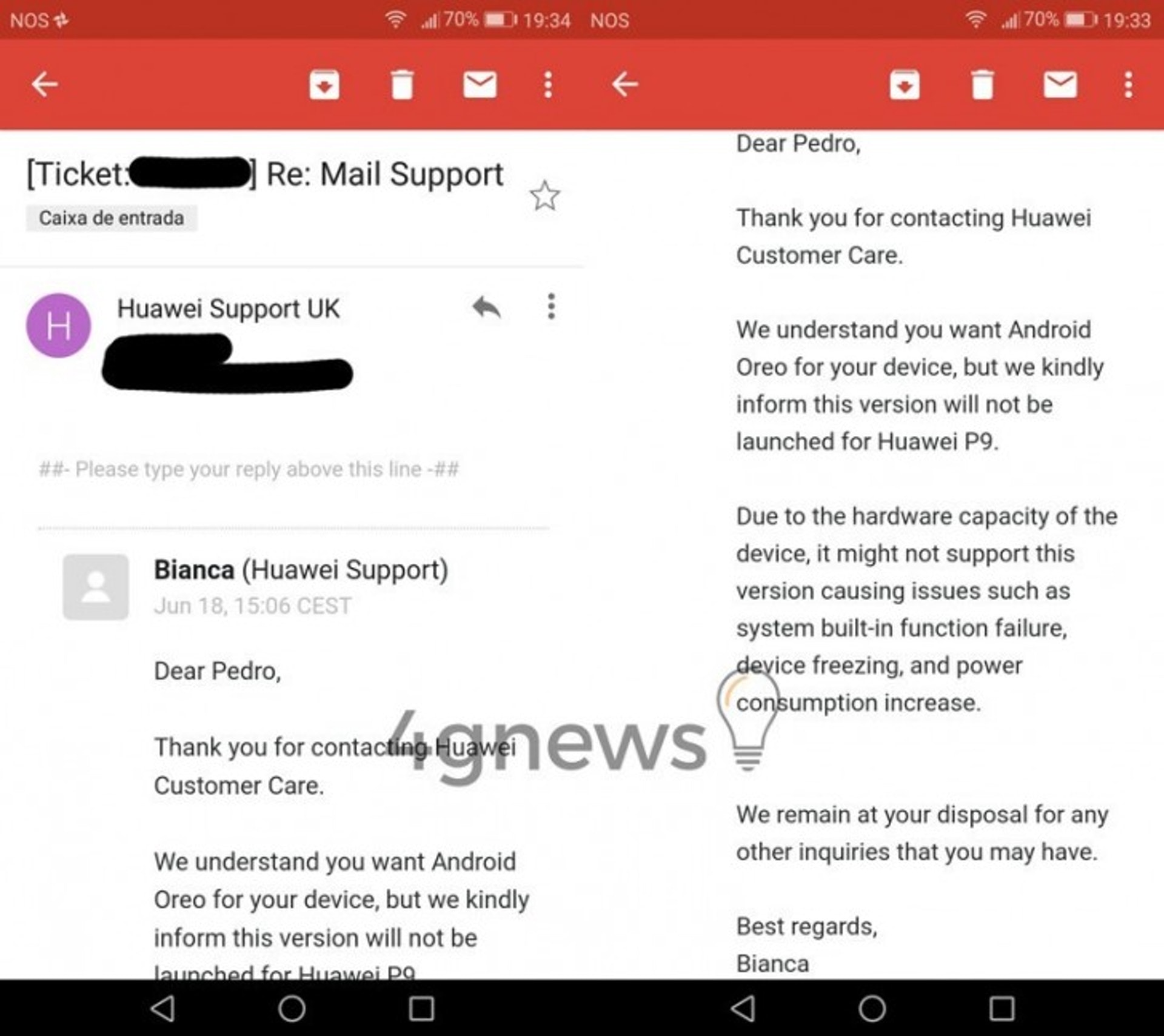 有用家指Huawei P9無法升上Android 8.0?(Mobile Magazine) 有用家指Huawei P9無法升上Android 8.0?(Mobile Magazine)