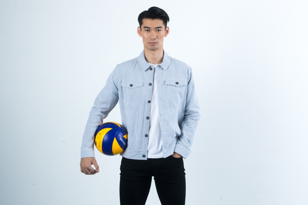 李文星（Sean），29歲，甲一男排仁濟隊接應二傳。（余俊亮攝）