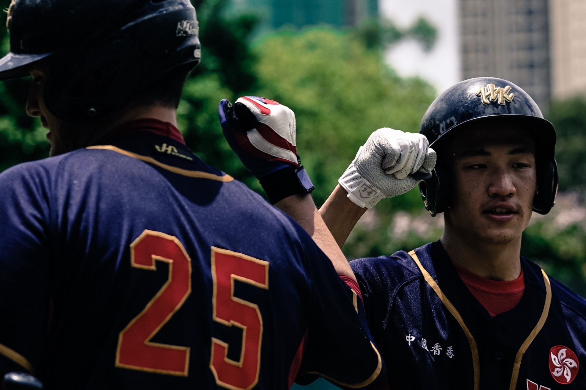 港隊今仗面對新加坡未受太大考驗，最終以14:2取勝。（楊宇翹攝）