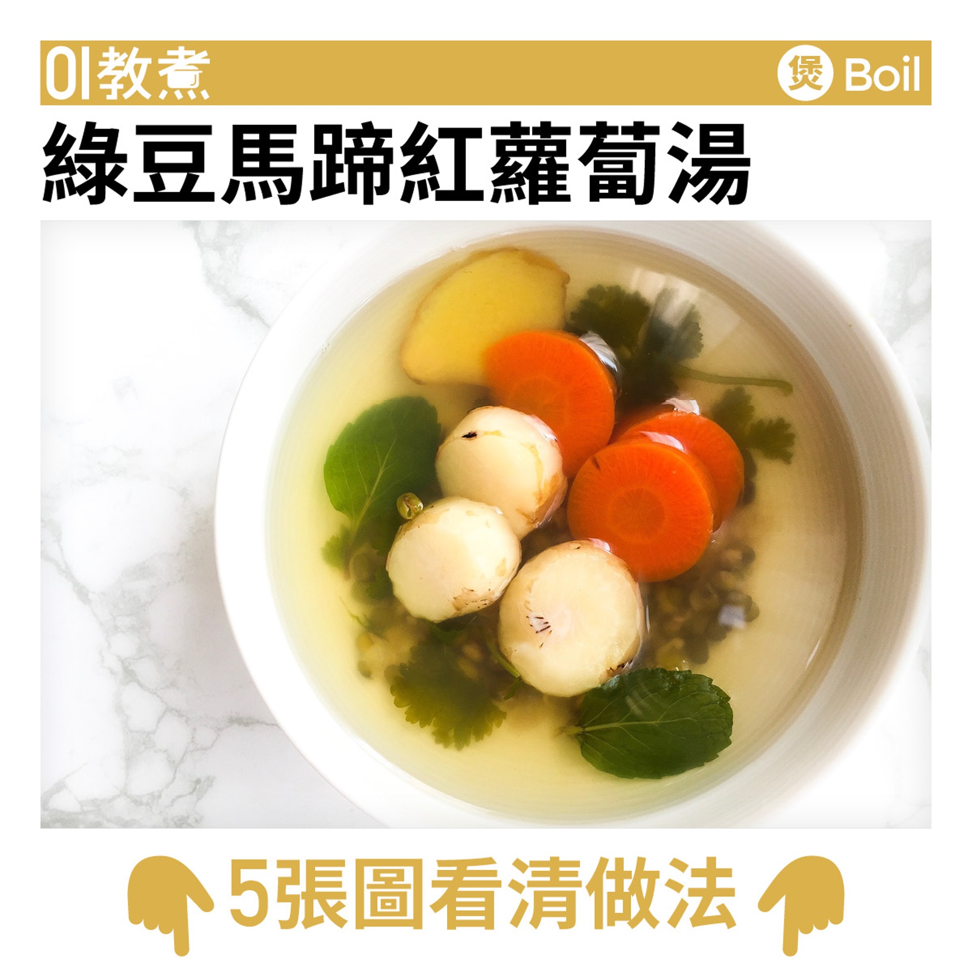 綠豆馬蹄紅蘿蔔湯食譜 綠豆馬蹄紅蘿蔔湯食譜