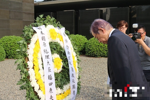 福田康夫訪問南京大屠殺紀念館　成第四位到訪日本前首相
