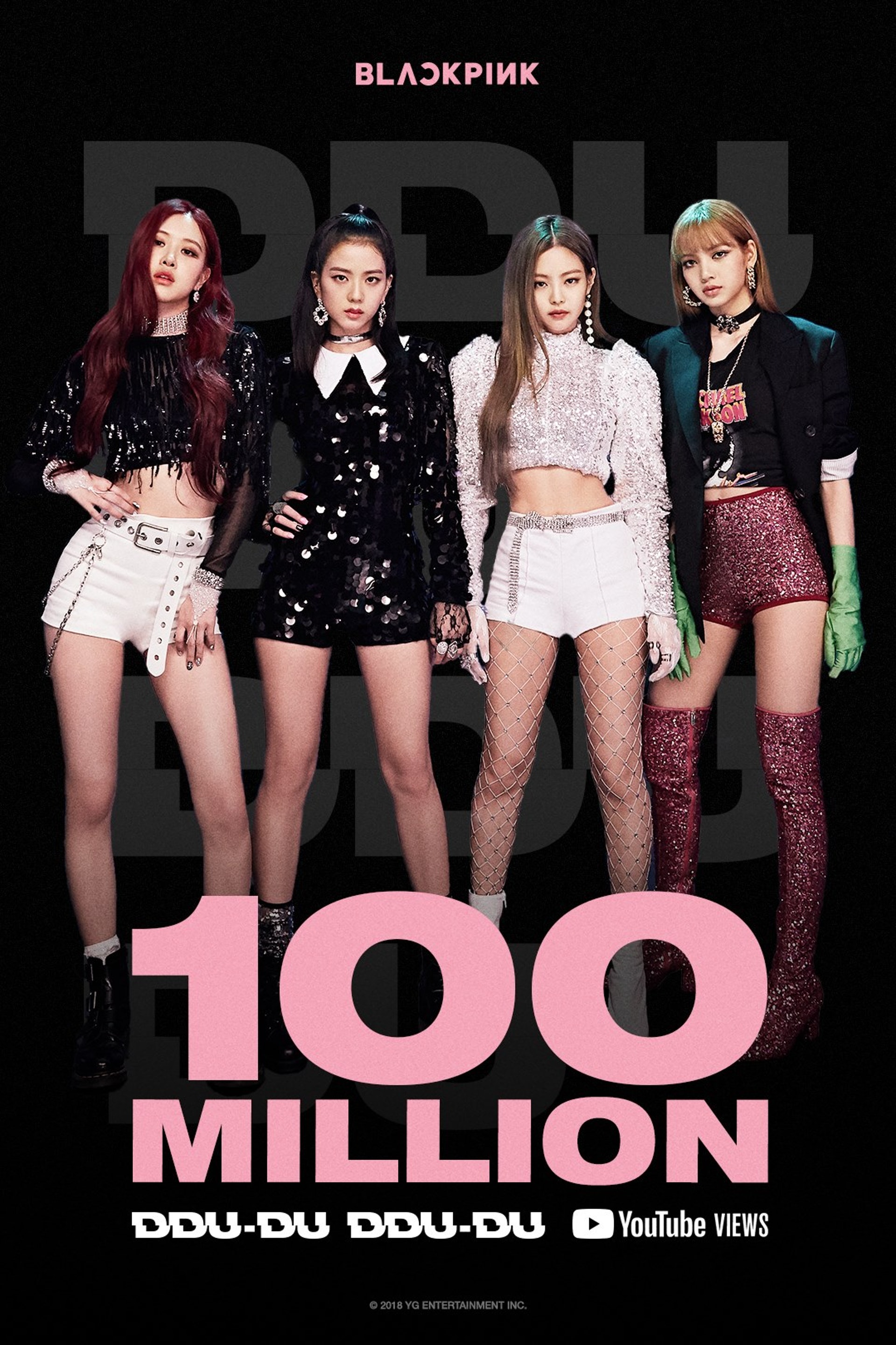 恭喜BLACKPINK成為MV最快破億女團,BLINK(BLACKPINK粉絲)10日就令《DDU-DU DDU-DU》瀏覽量破億!(網上圖片) 恭喜BLACKPINK成為MV最快破億女團,BLINK(BLACKPINK粉絲)10日就令《DDU-DU DDU-DU》瀏覽量破億!(網上圖片)