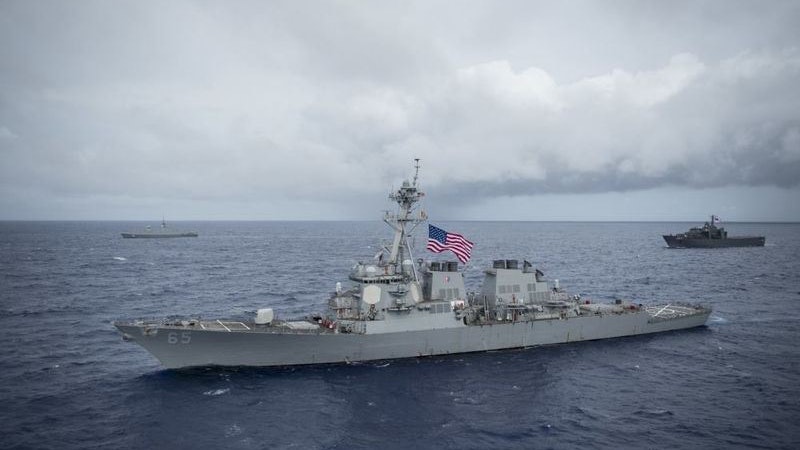 美軍證實2艘驅逐艦航經台灣海峽 發言人稱所選航道行之有年 美軍證實2艘驅逐艦航經台灣海峽 發言人稱所選航道行之有年