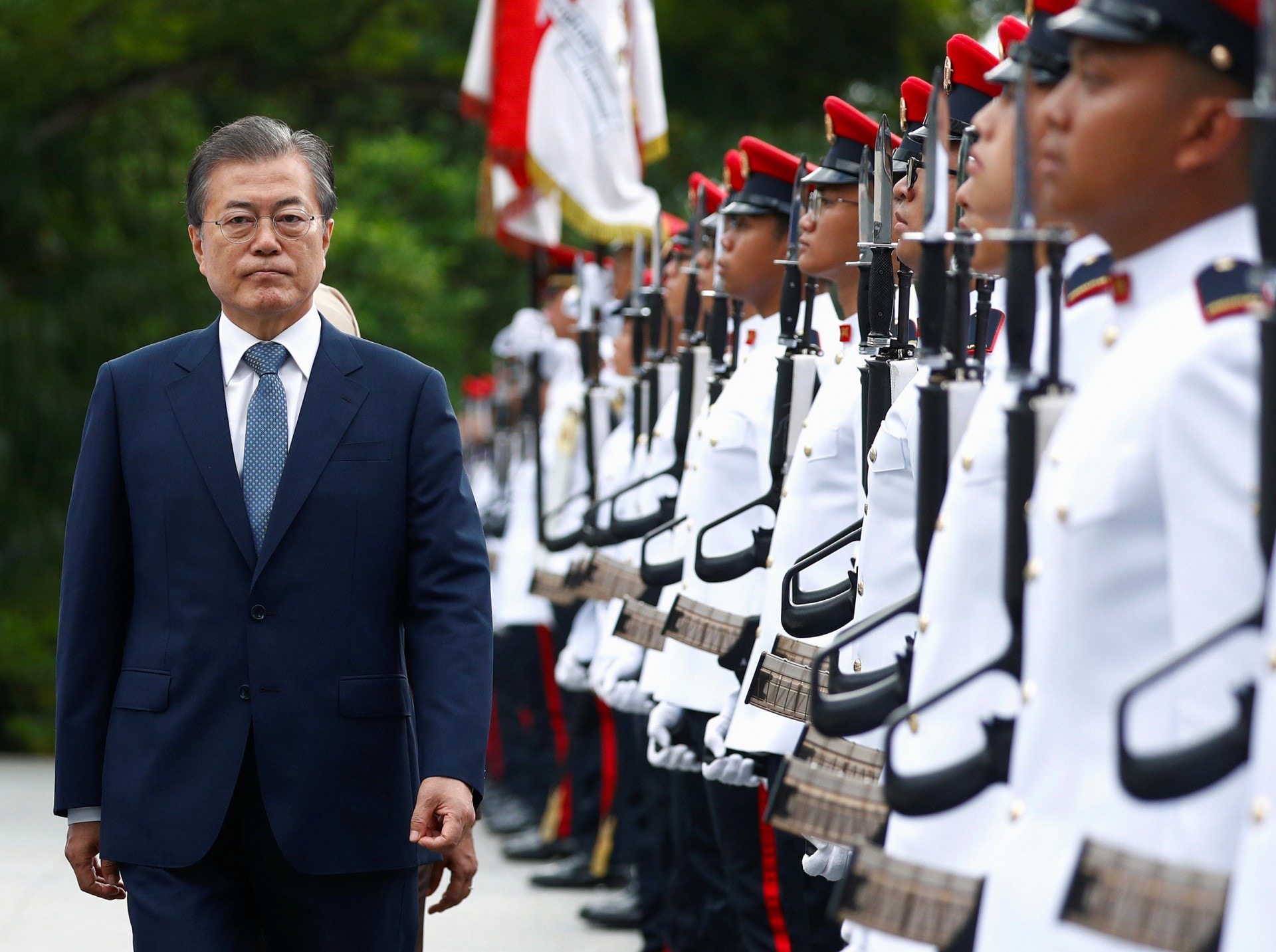 文在寅否認無核化後撤駐韓美軍　稱韓朝共存榮之際將打開統一大門