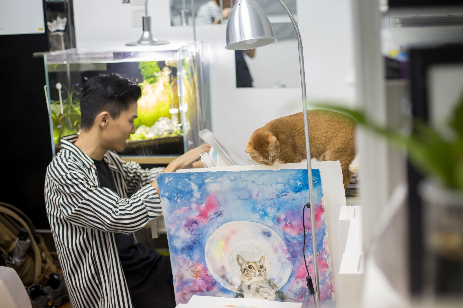 工作室滿是牠們的身影。﹙羅國輝攝﹚ 工作室滿是牠們的身影。﹙羅國輝攝﹚