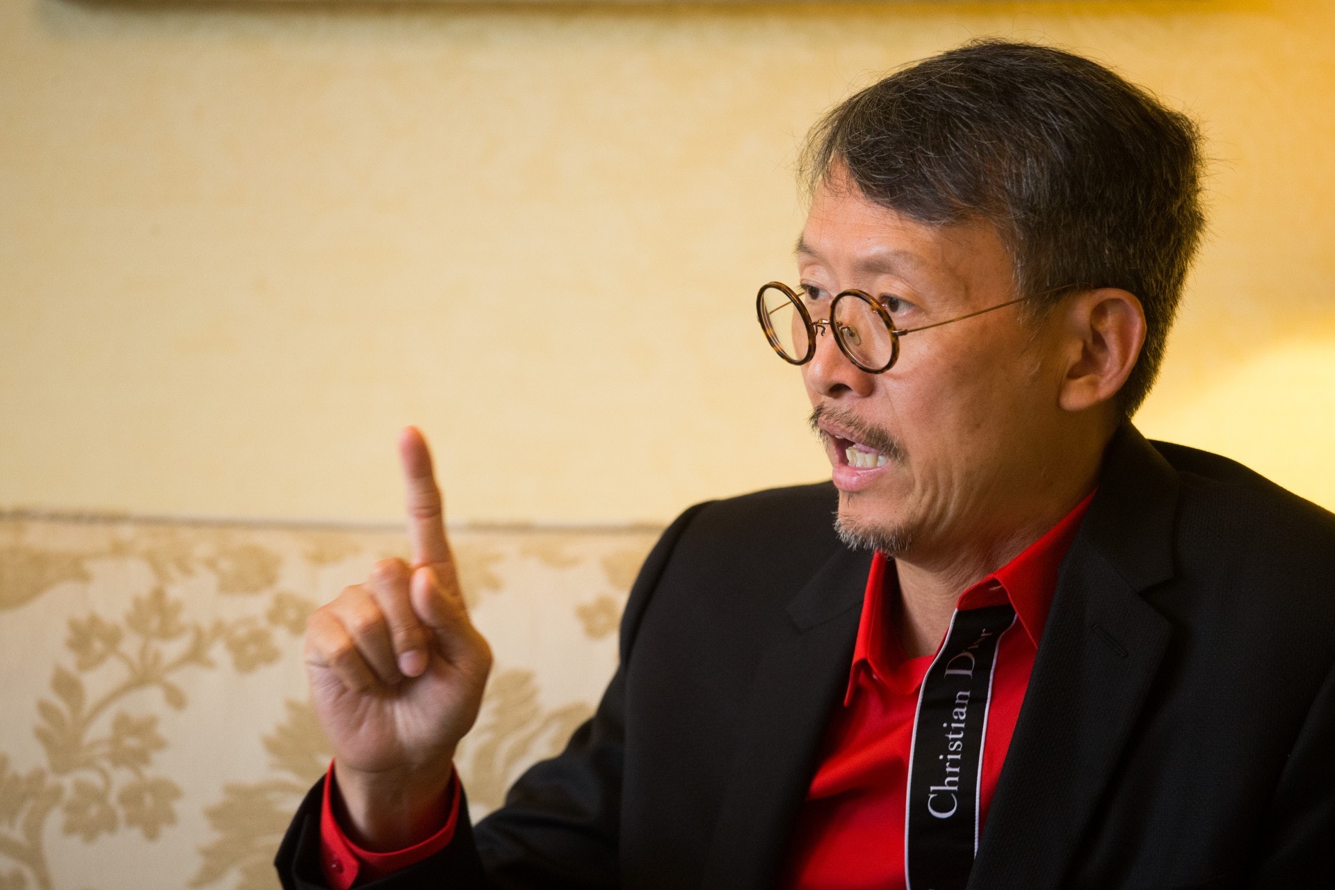 李兆峰指出,香港樓市風險很大,樓價已與生活完全脫節。(林若勤攝) 李兆峰指出,香港樓市風險很大,樓價已與生活完全脫節。(林若勤攝)
