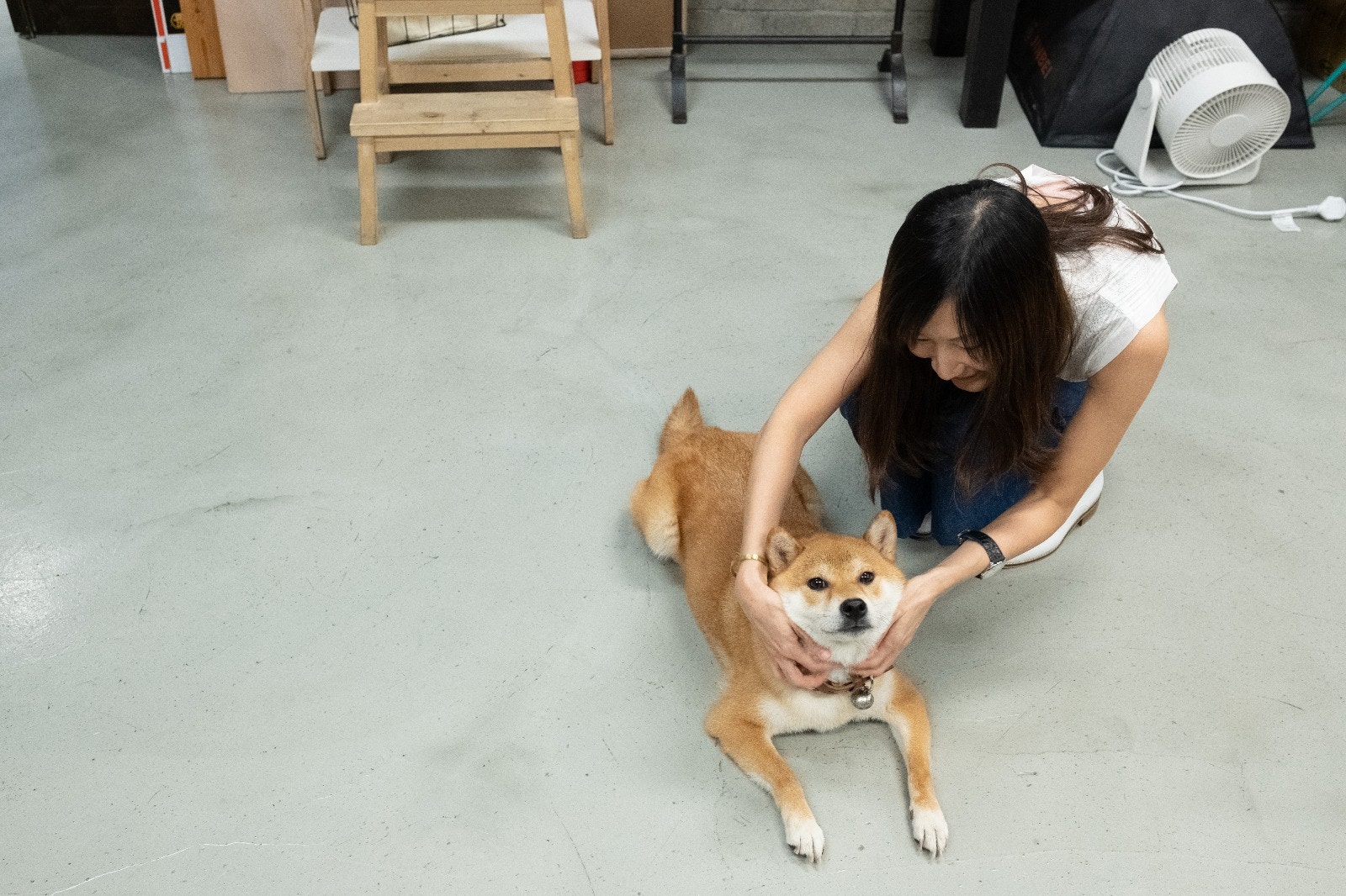 不製造麻煩之餘,更成為同事的寵兒,人人得閒都喜歡跟P仔玩一餐。﹙高仲明攝﹚ 不製造麻煩之餘,更成為同事的寵兒,人人得閒都喜歡跟P仔玩一餐。﹙高仲明攝﹚
