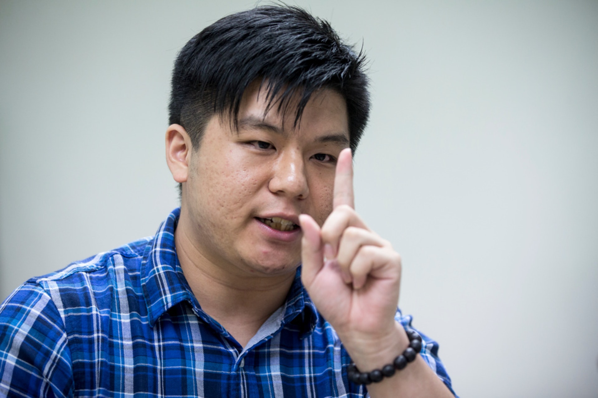 盧藝賢認為梁耀忠仍有一腔熱血,對他2020年連任充滿信心。(羅君攝) 盧藝賢認為梁耀忠仍有一腔熱血,對他2020年連任充滿信心。(羅君攝)