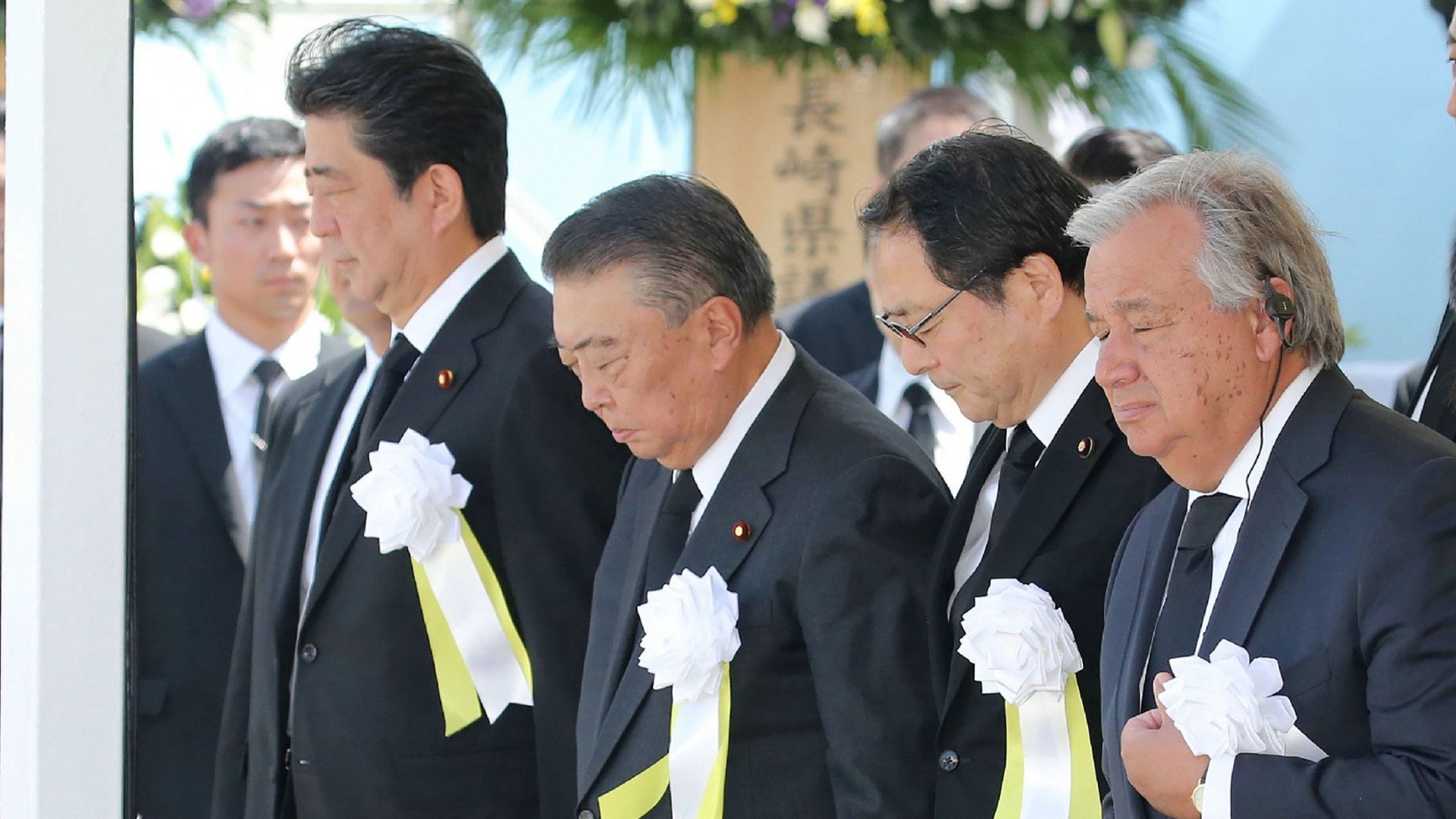 日本長崎悼念原爆73周年 聯合國秘書長古特雷斯出席 日本長崎悼念原爆73周年 聯合國秘書長古特雷斯出席