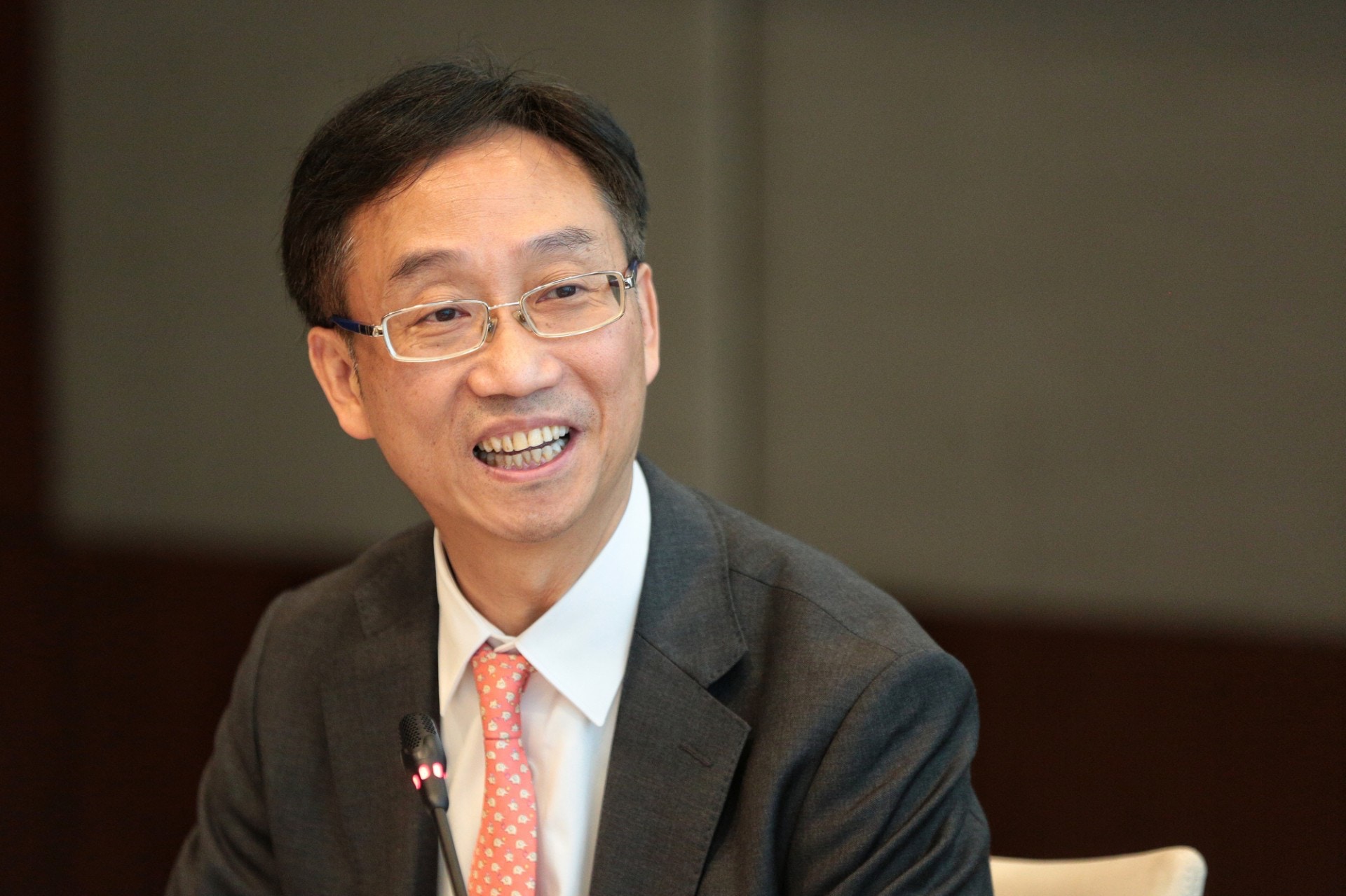 年金公司總裁劉應彬指日後公共年金未必再需要「先登記，後認購」，或會由年金公司統一處理。(羅君豪攝)