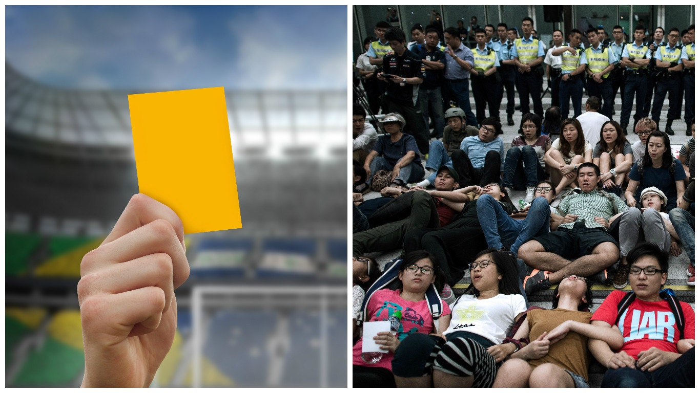 反東北撥款示威案】辯方指執法處理不當比喻應先出示「黃牌」