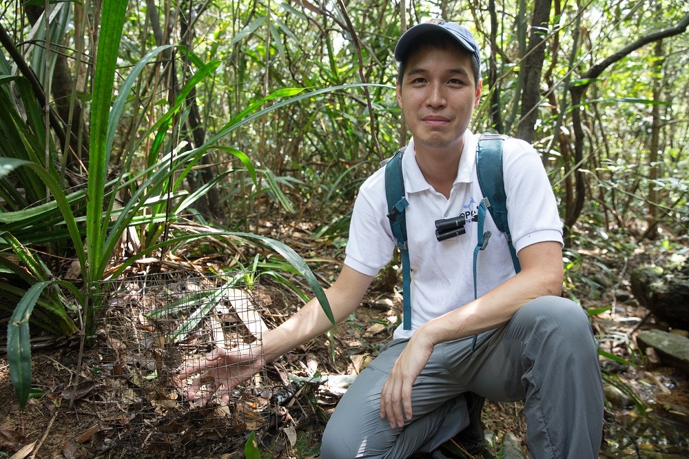 劉彥芹呼籲,若市民在郊野公園見到懷疑有人捉龜或放置龜籠,可致電1823通知漁護署。(林若勤攝) 劉彥芹呼籲,若市民在郊野公園見到懷疑有人捉龜或放置龜籠,可致電1823通知漁護署。(林若勤攝)