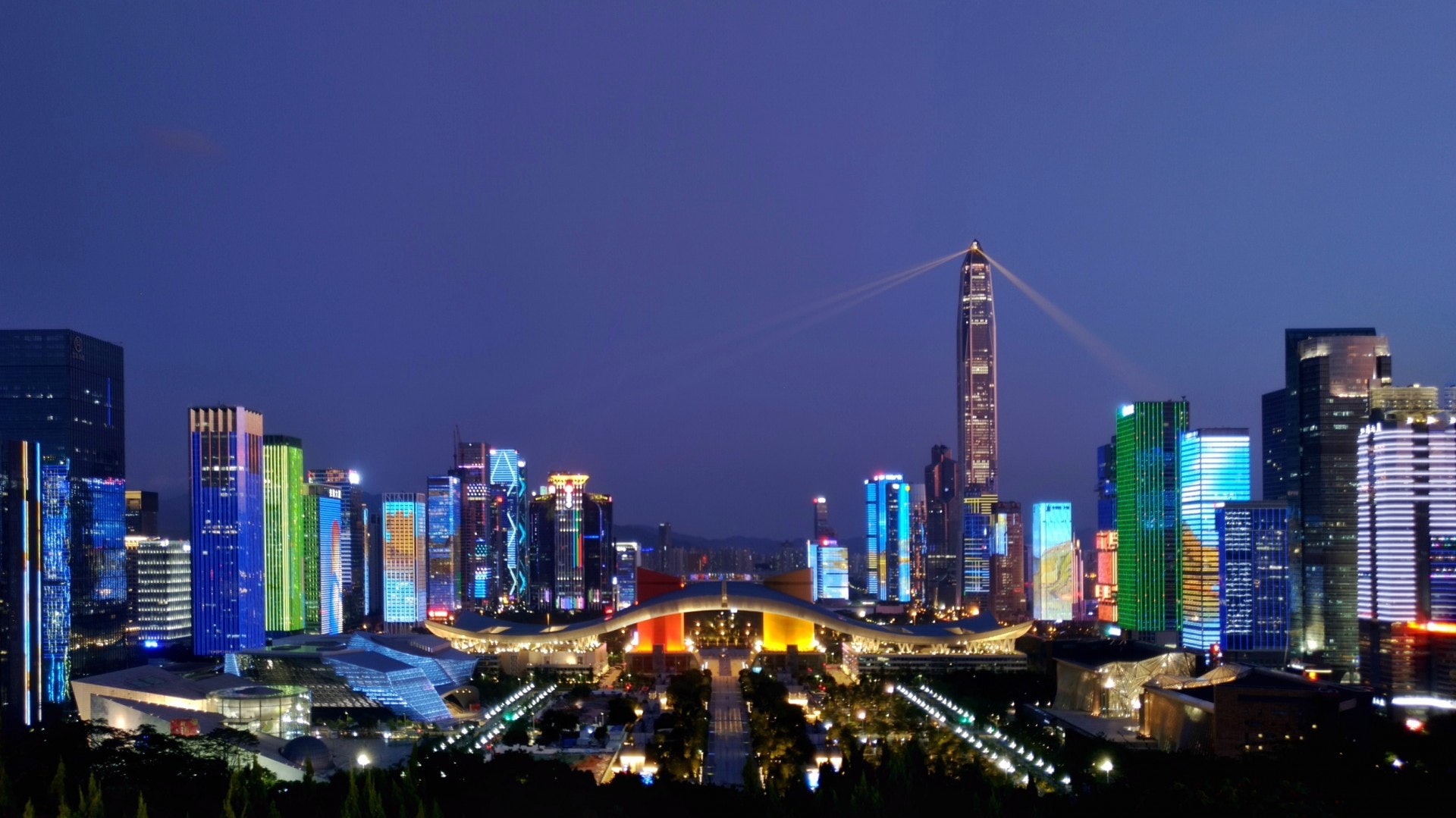 深圳夜景。 (视觉中国)