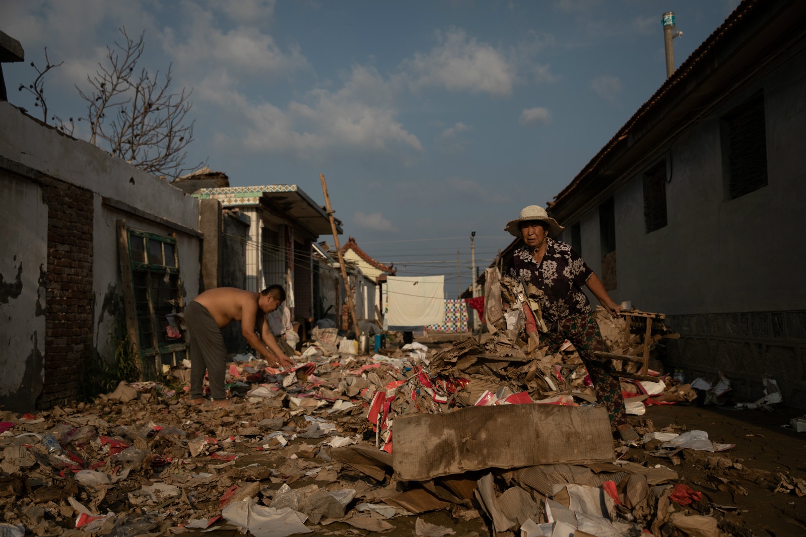 【圖輯】實地目擊：壽光口子村受災嚴重　村民損失慘重痛哭