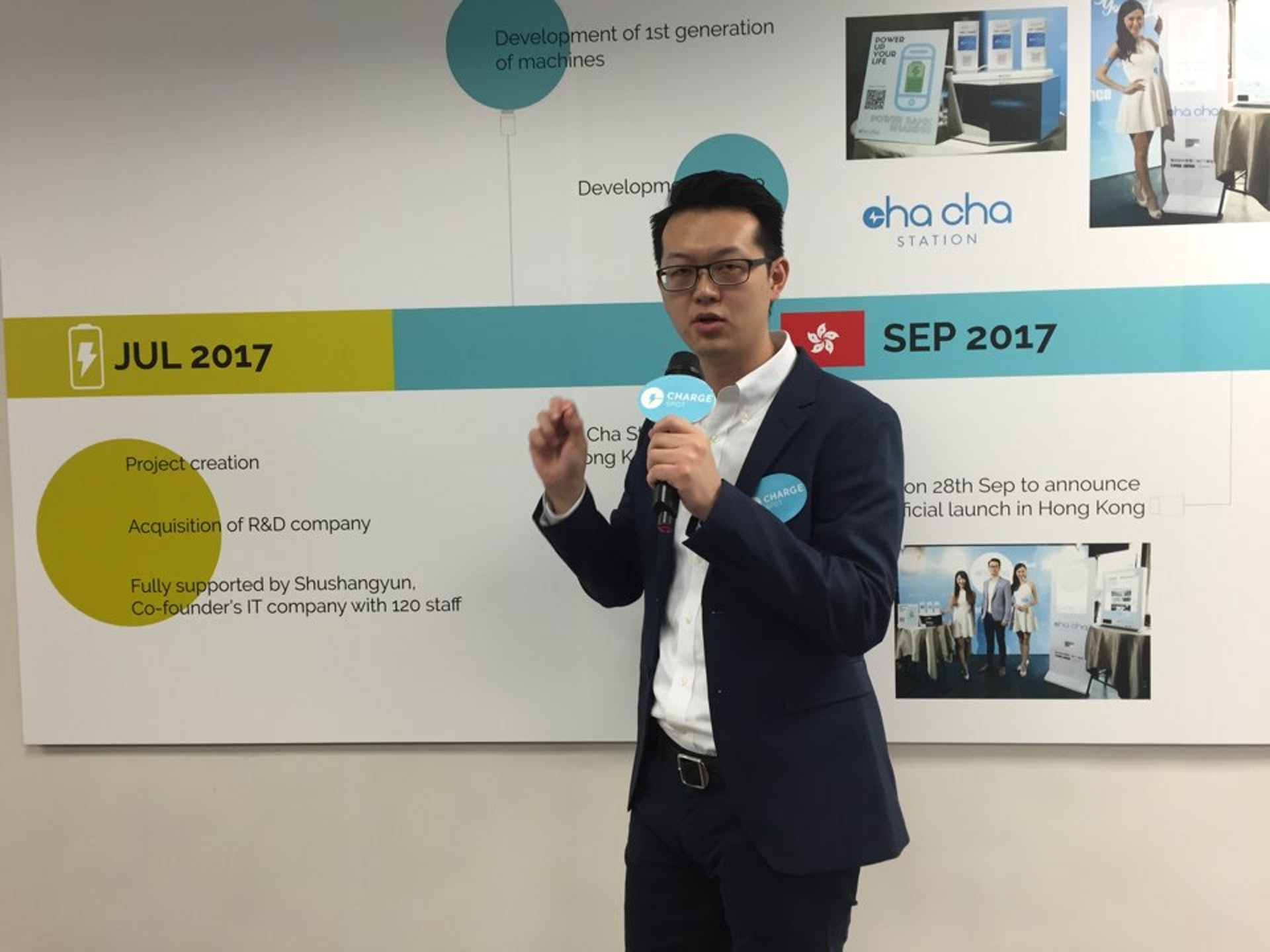 ChargeSpot聯合創辦人陳德群表示,自去年9月投入服務後反應不俗,未來將會進軍泰國及馬來西亞等地區。(陳晶琦攝) ChargeSpot聯合創辦人陳德群表示,自去年9月投入服務後反應不俗,未來將會進軍泰國及馬來西亞等地區。(陳晶琦攝)