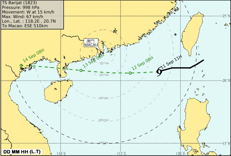 é¢±é¢¨ç™¾é‡Œå˜‰ ç†±å¸¶é¢¨æš´ ç™¾é‡Œå˜‰ å½±éŸ¿æ¾³é–€æ°£è±¡å±€ç™¼å‡ºä¸€è™Ÿé¢¨çƒ é¦™æ¸¯01 ç¤¾æœƒæ–°èž