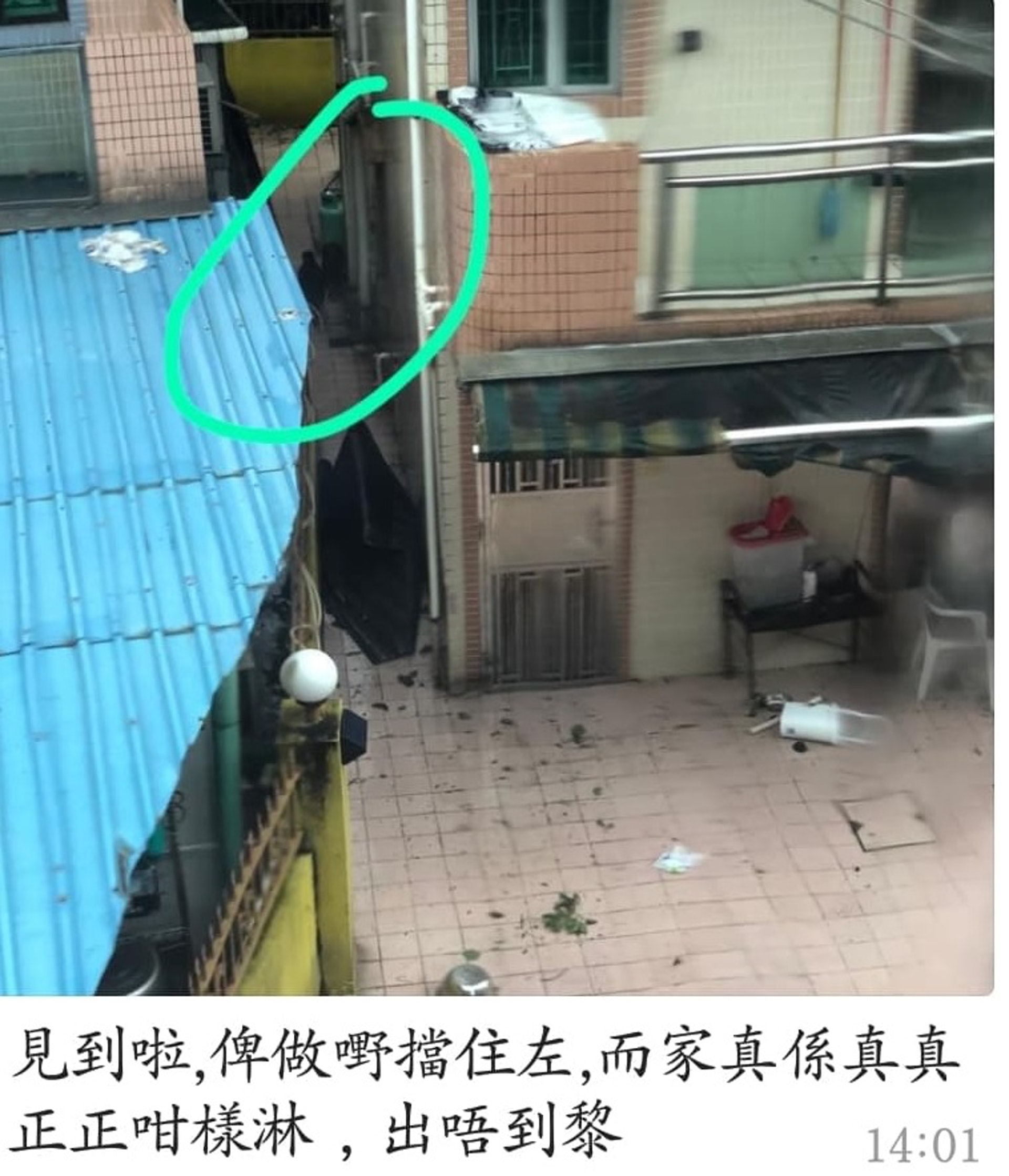 狗狗之後被困夾縫之中。(Charlie On) 狗狗之後被困夾縫之中。(Charlie On)