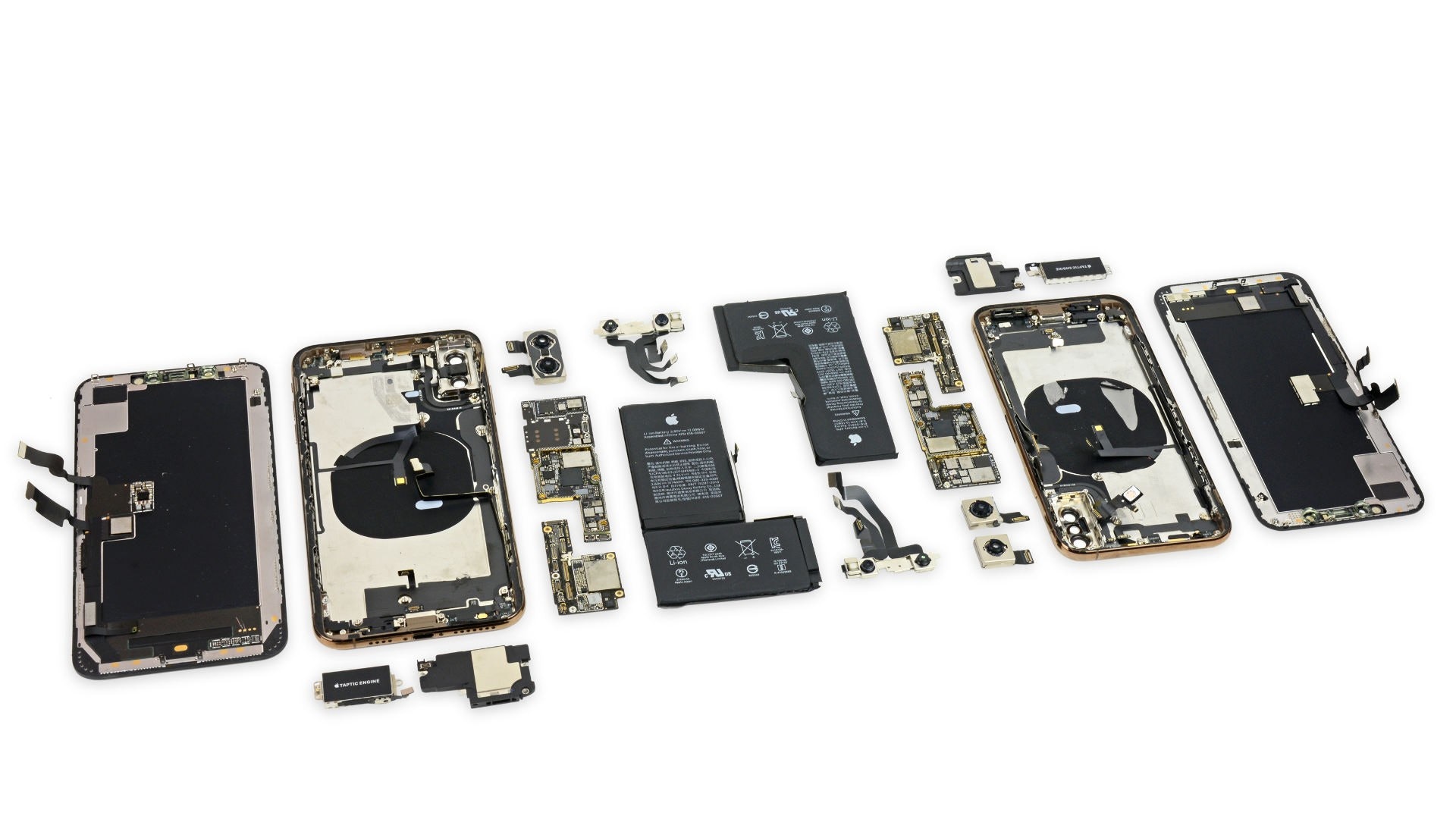 iFixit 團體成功將 iPhone XS Max 及 iPhone XS 完全拆解。(iFixit) iFixit 團體成功將 iPhone XS Max 及 iPhone XS 完全拆解。(iFixit)